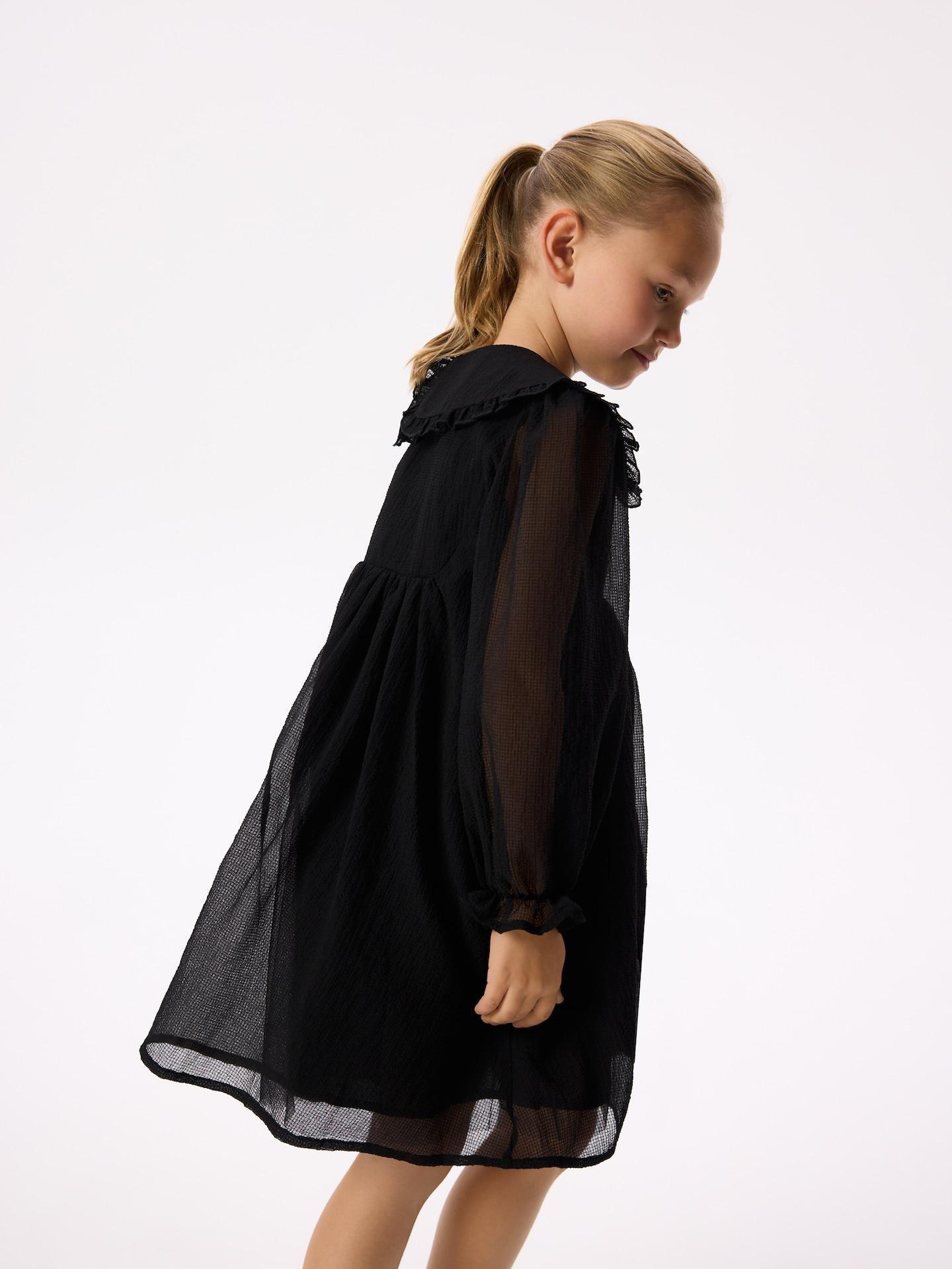 Black Collar Dress, Black, large image number 3