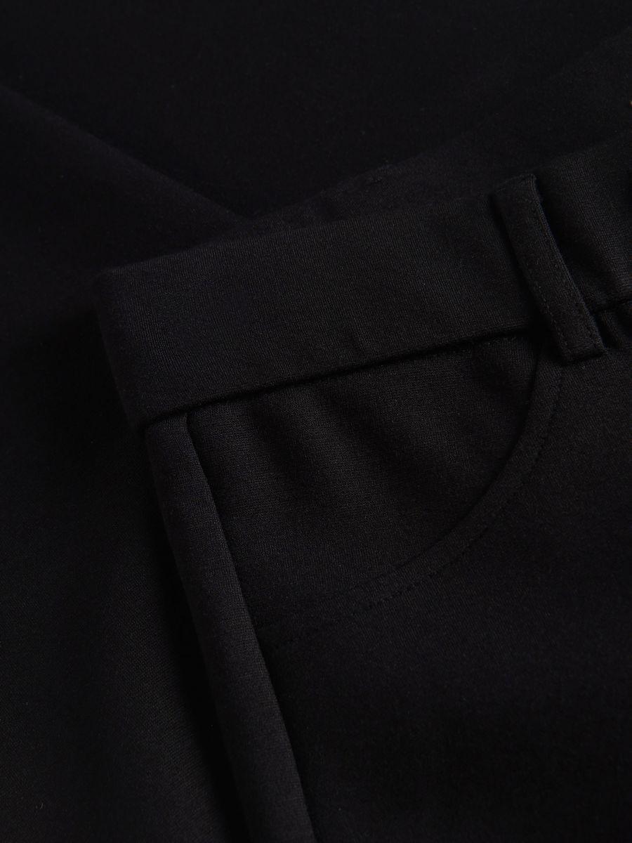 Black Knit Leggings, , large image number 1