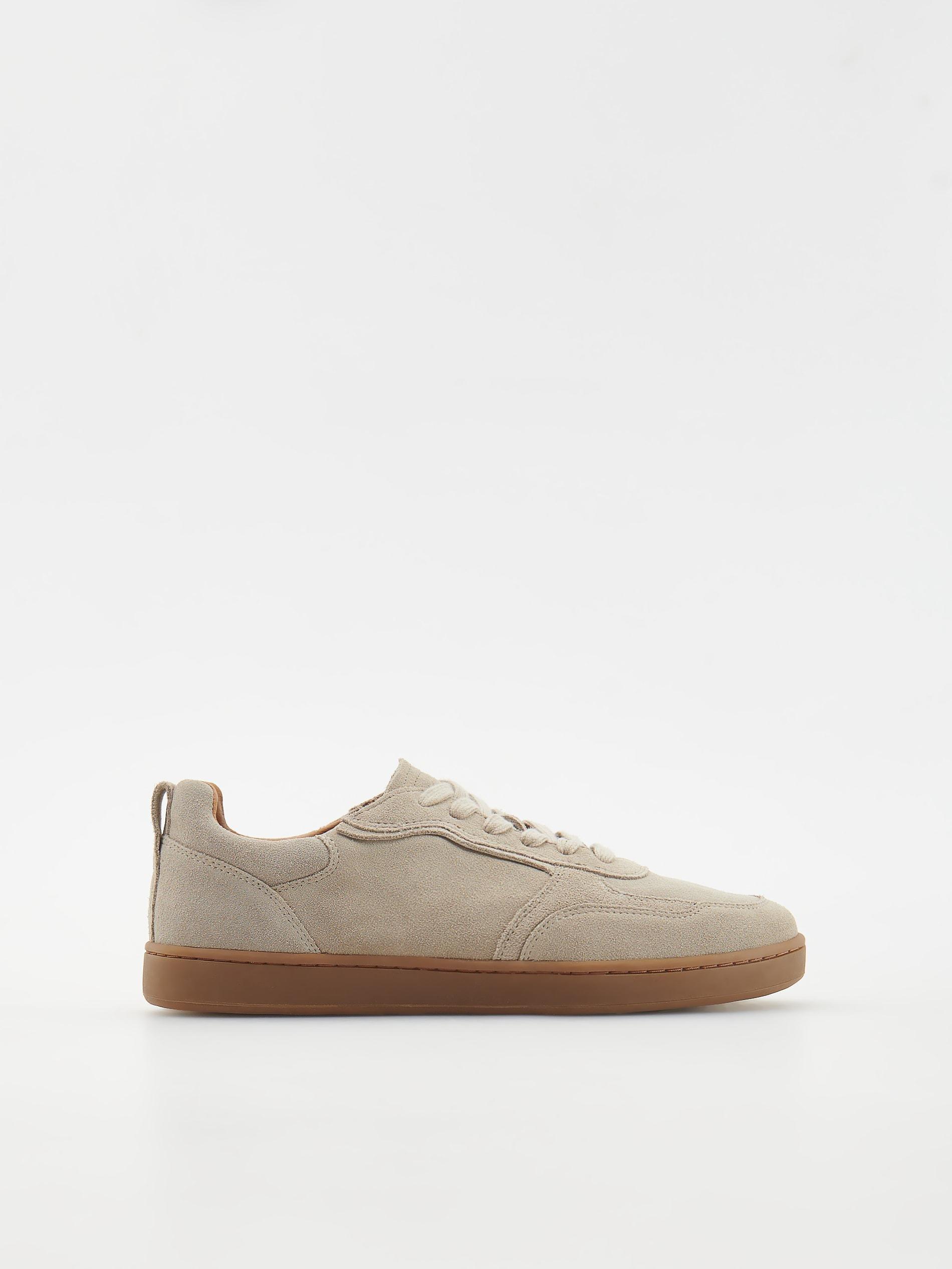 Beige Leather Rich Sneakers, , large image number 0