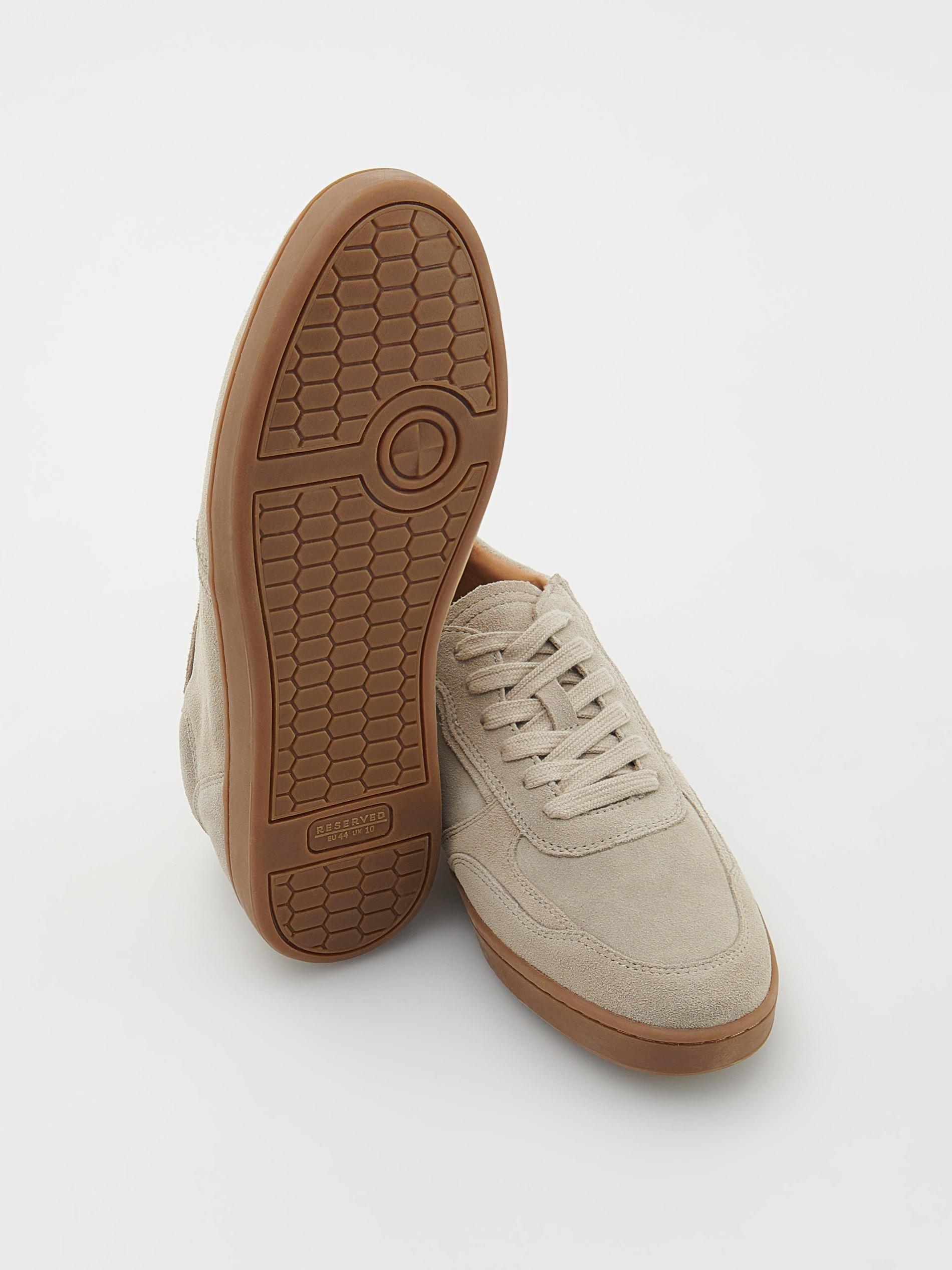Beige Leather Rich Sneakers, , large image number 4
