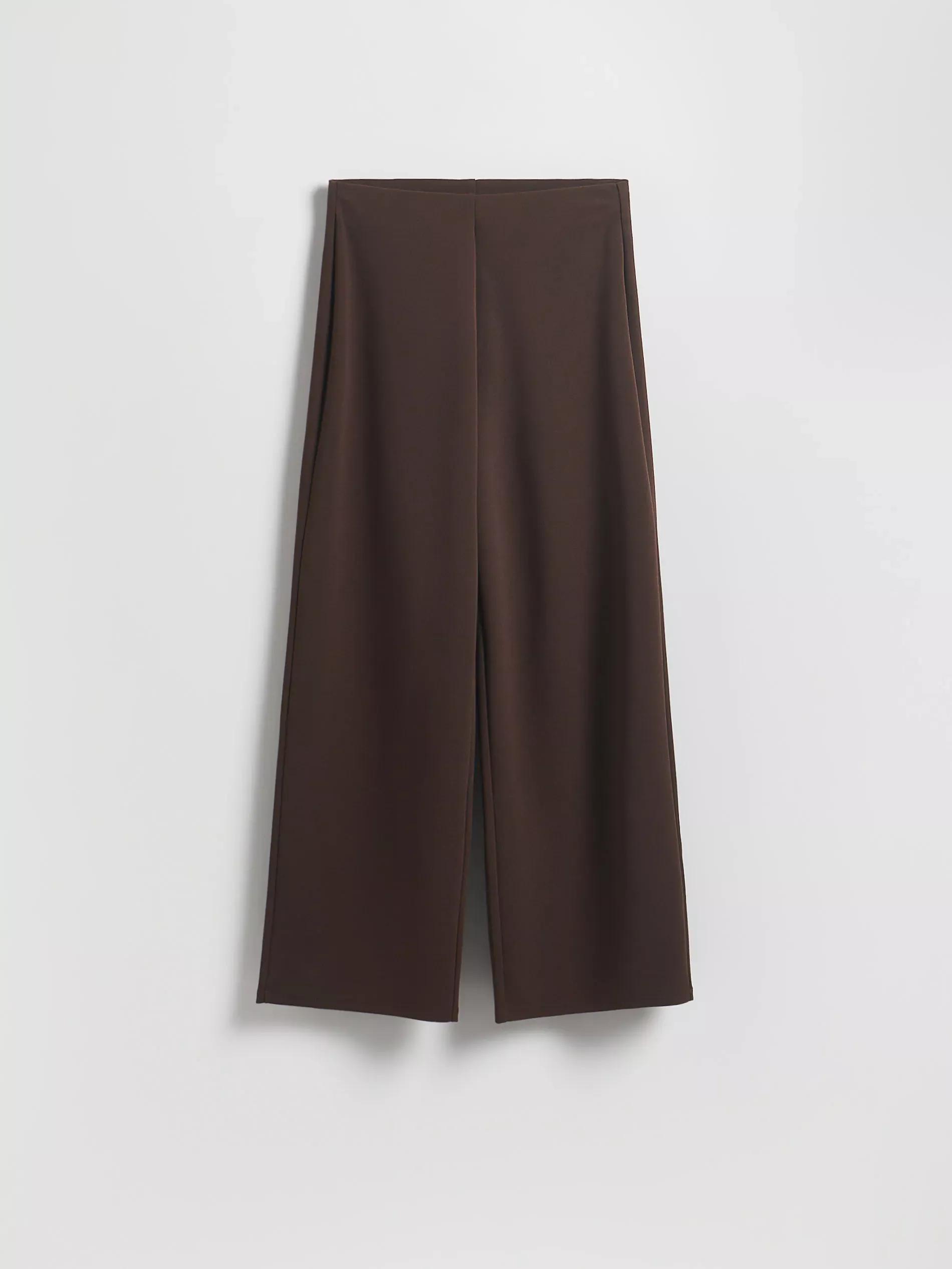 Brown Wide Leg Trousers, Brown, large image number 4