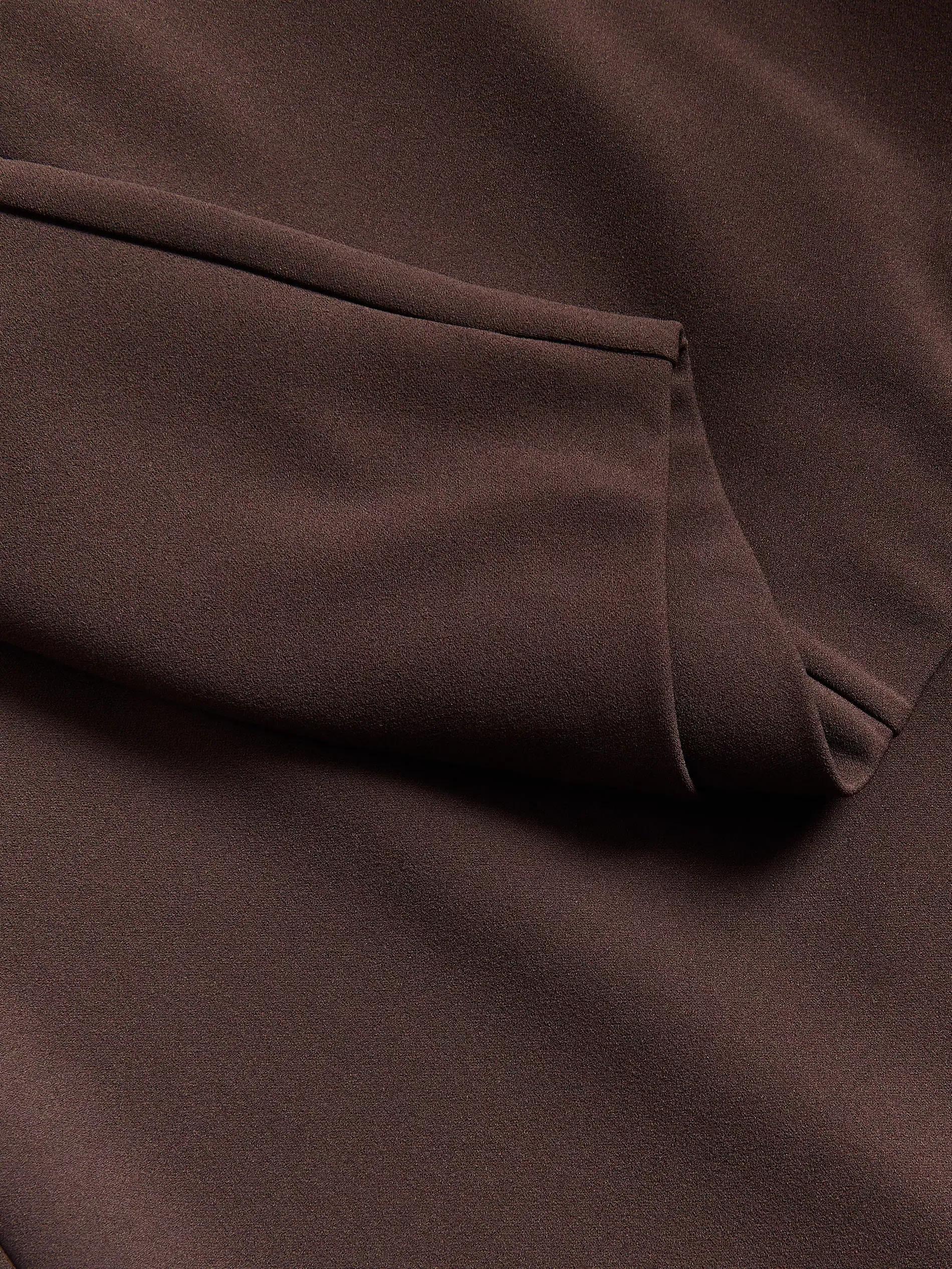 Brown Wide Leg Trousers, Brown, large image number 1