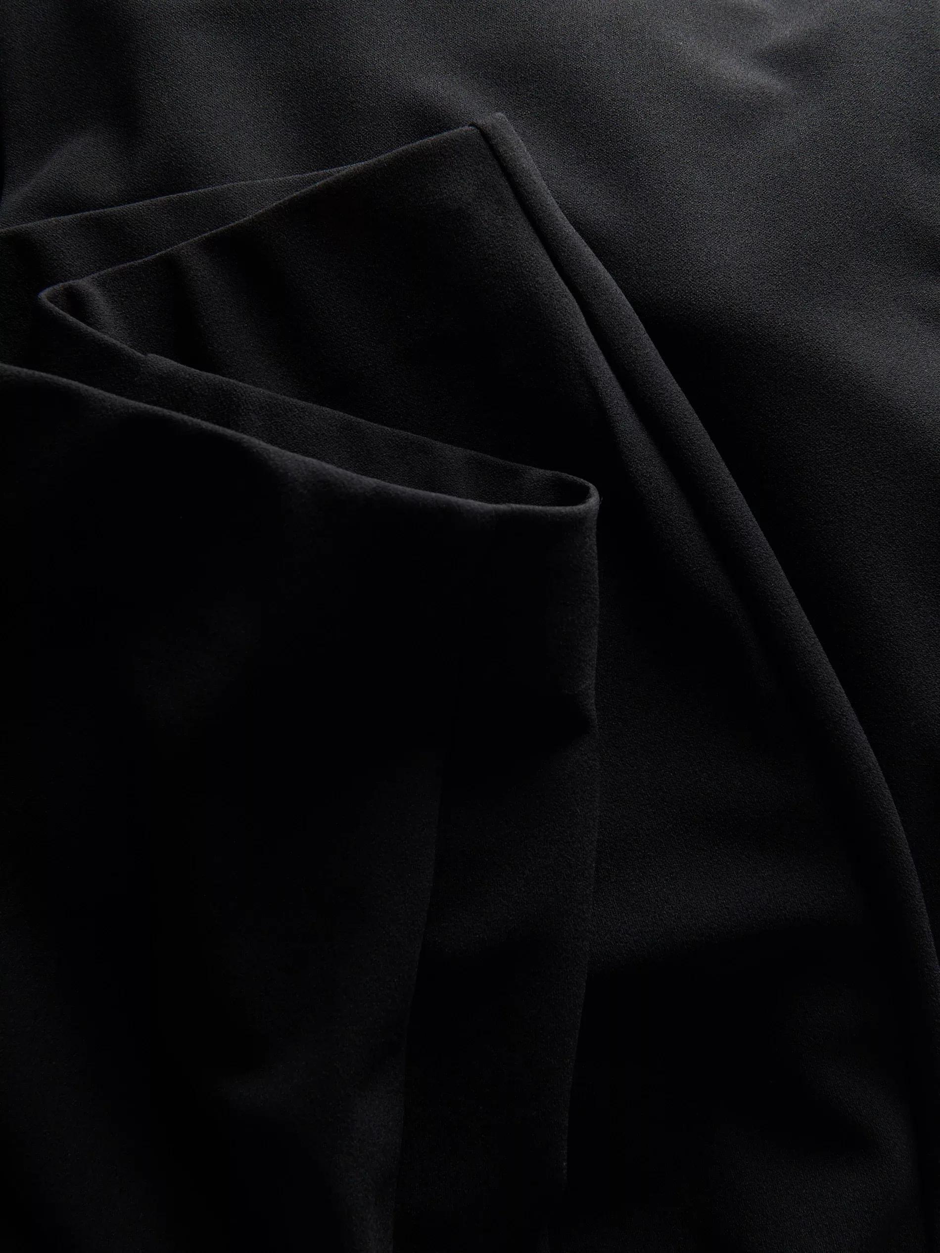 Black Wide Leg Trousers, Black, large image number 10