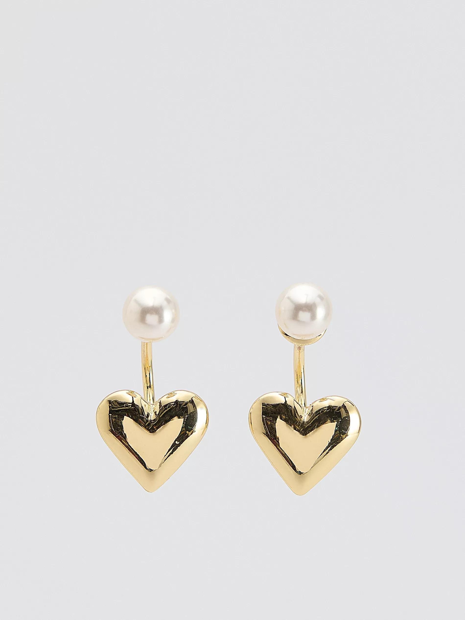 Multicolour Heart Drop Earrings, , medium