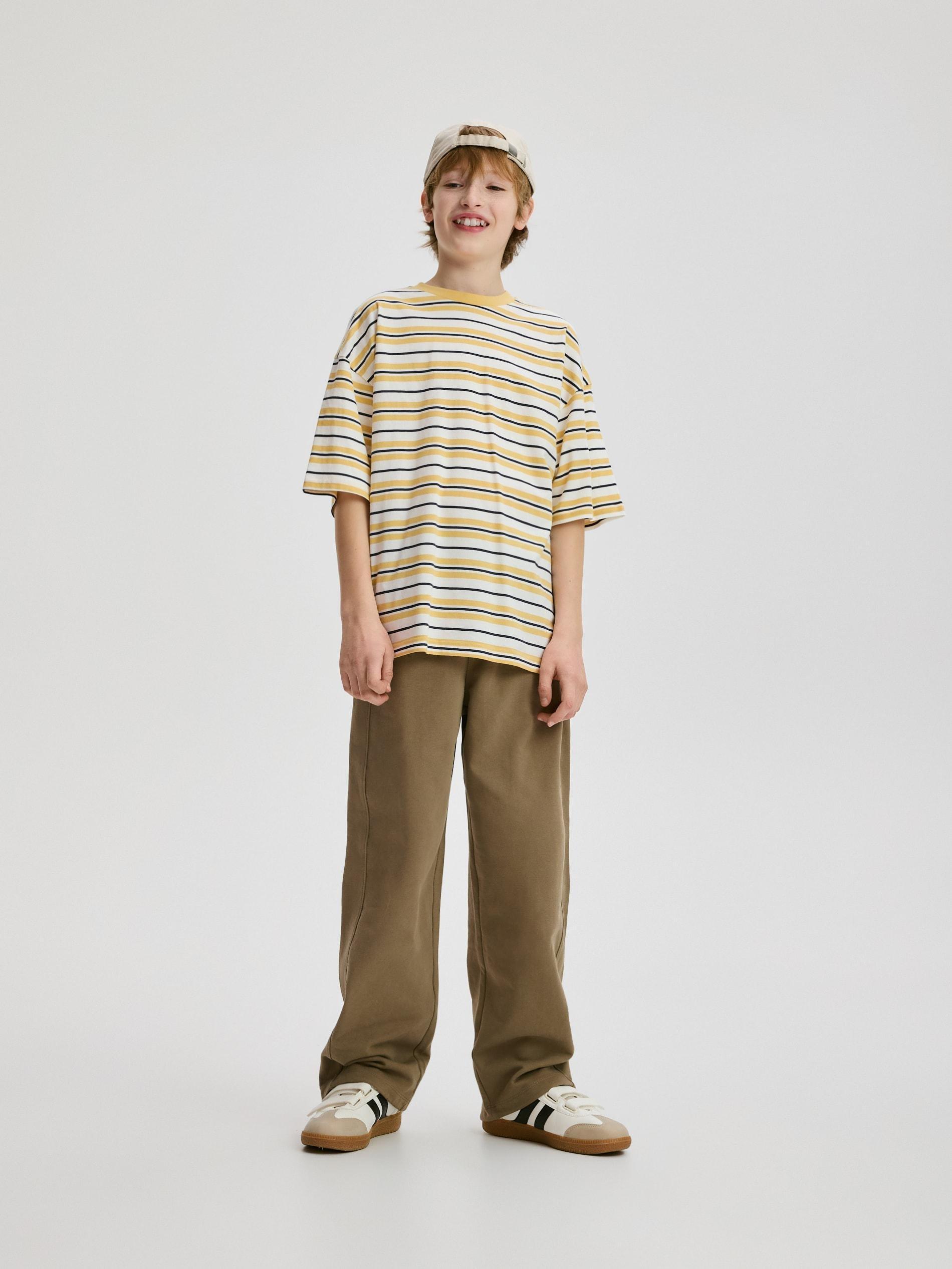 Green Cotton Trousers, Green, medium