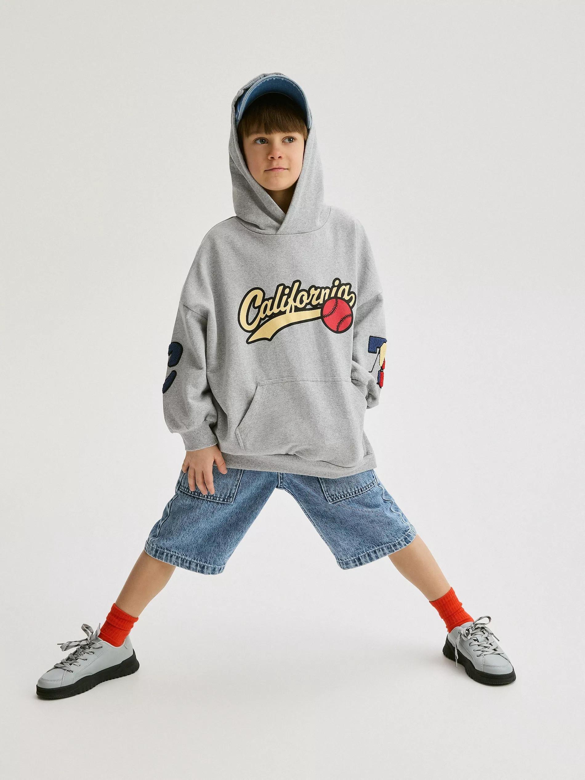 Grey Cotton Sweatshirt, , large image number 4