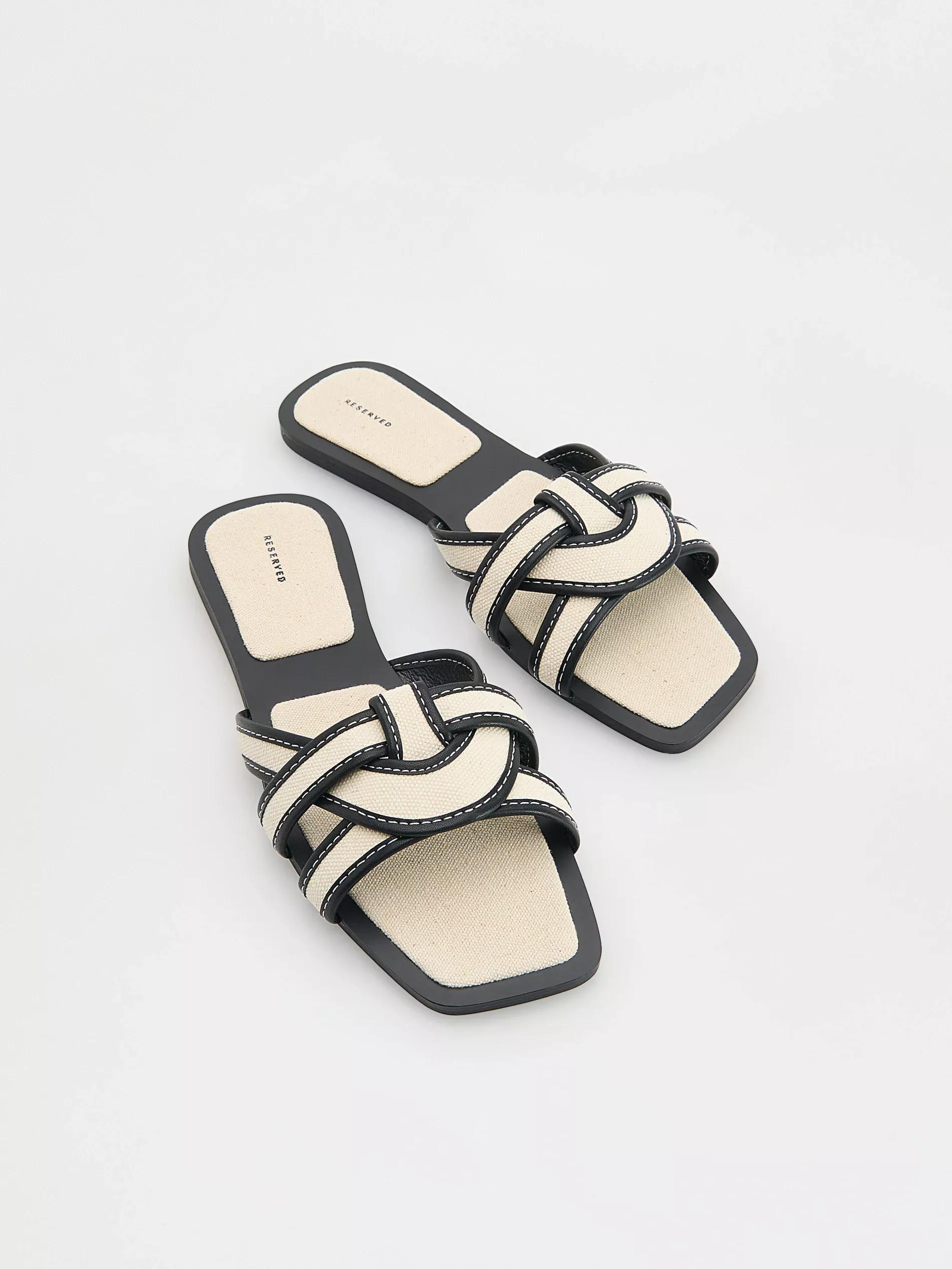 Black Slides With Straps, , large image number 2