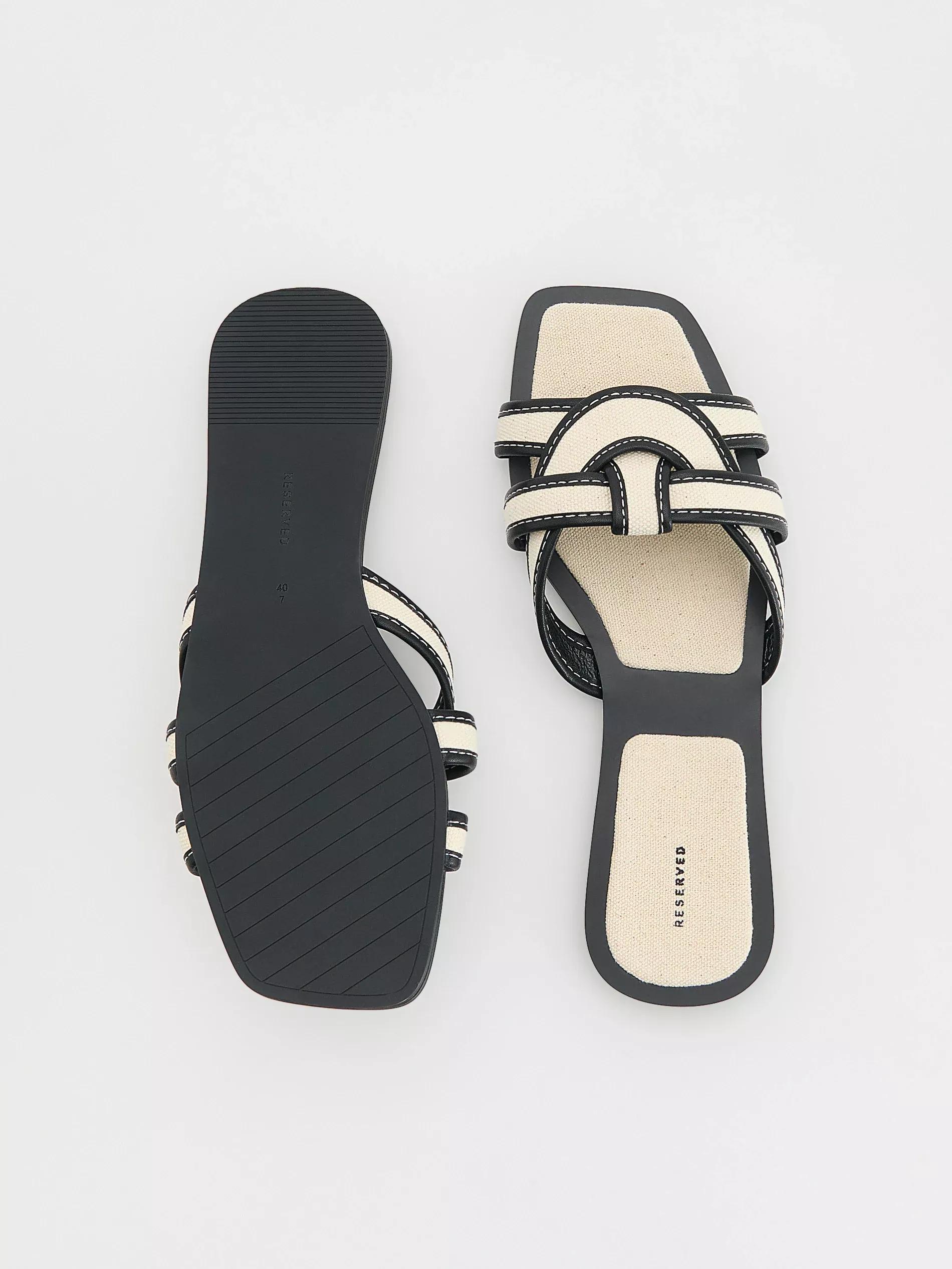 Black Slides With Straps, , large image number 4