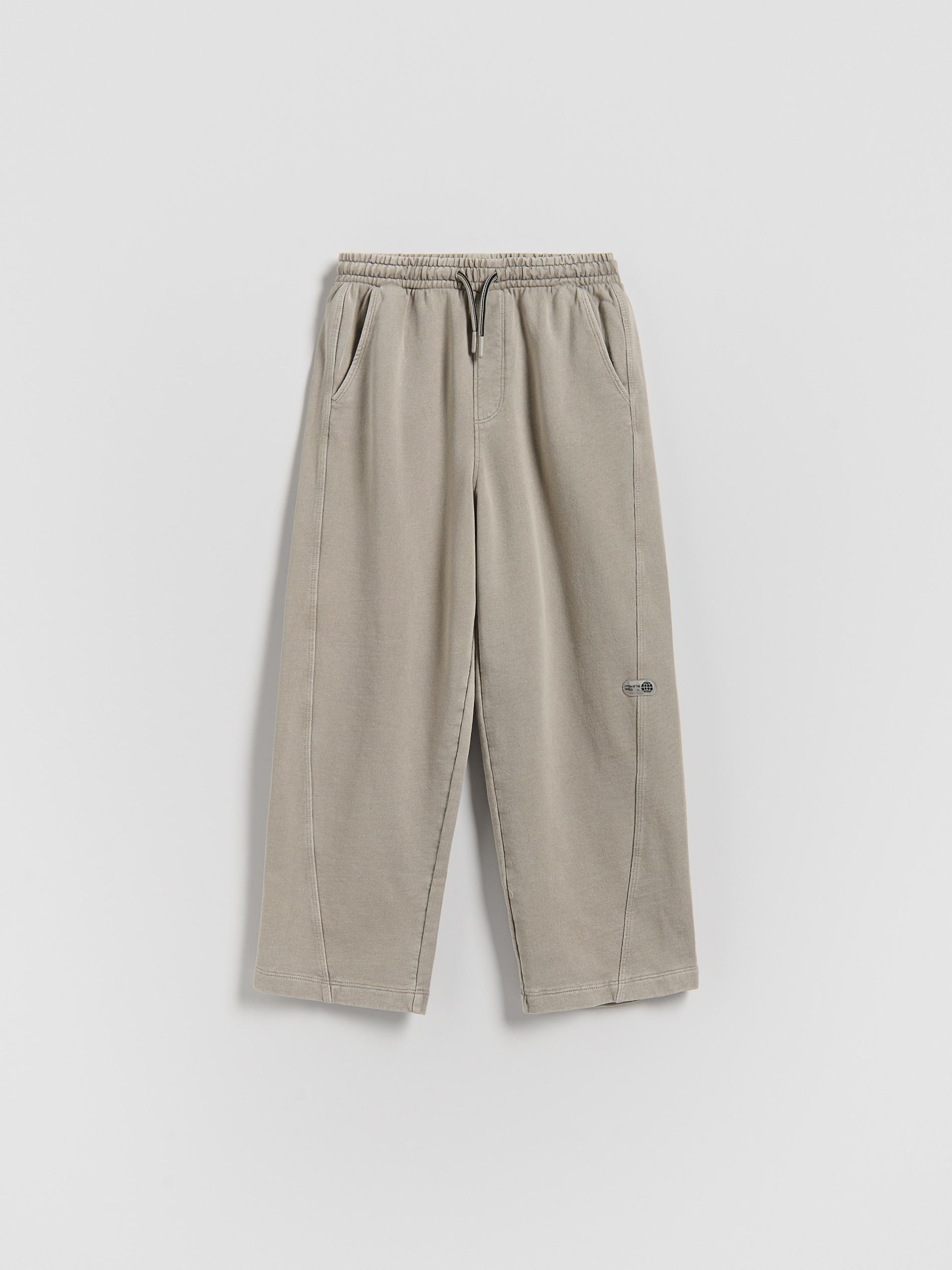 Grey Cotton Trousers, Light grey, large image number 0