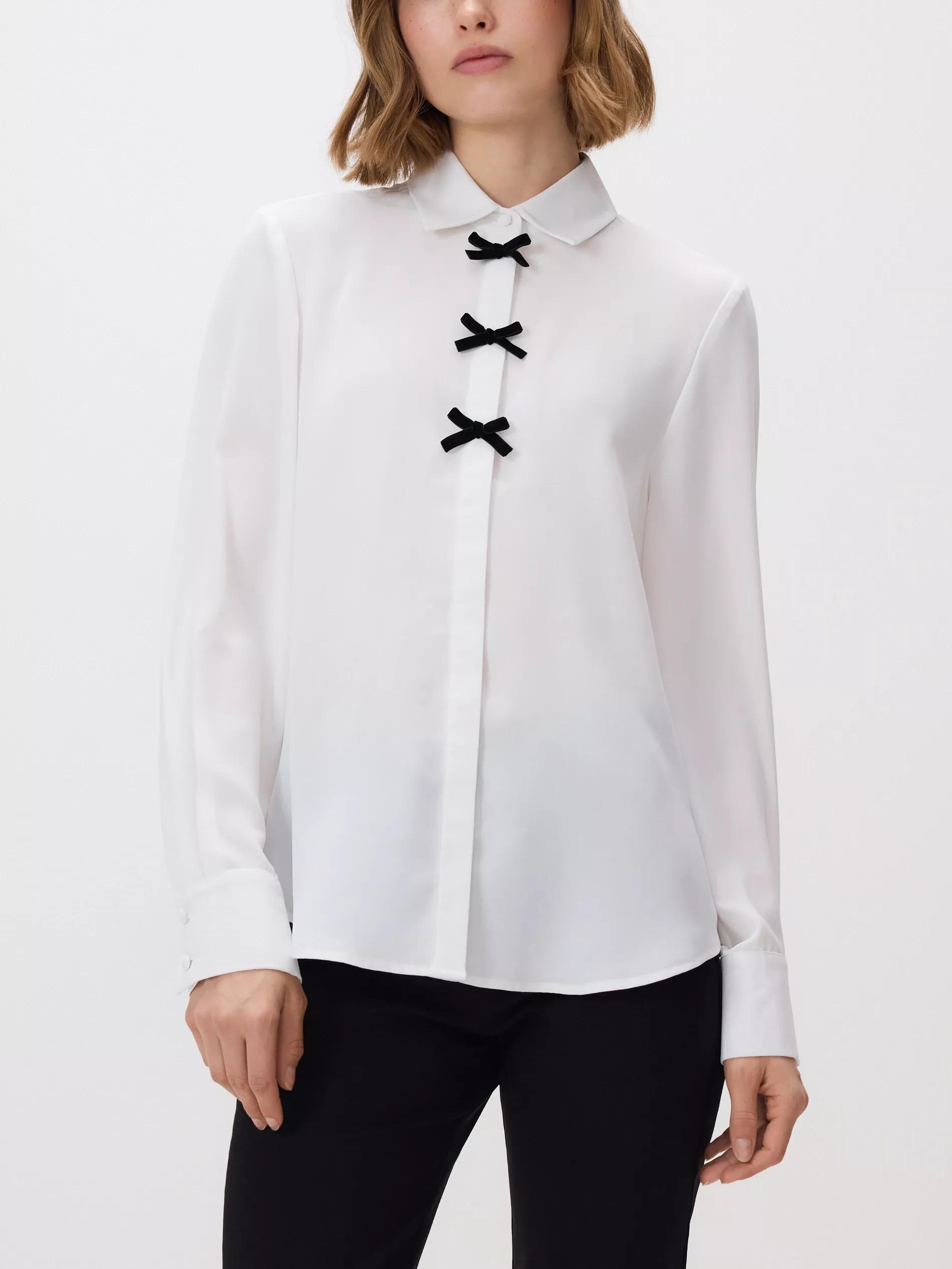 White Shirt With Bow Details, White, medium