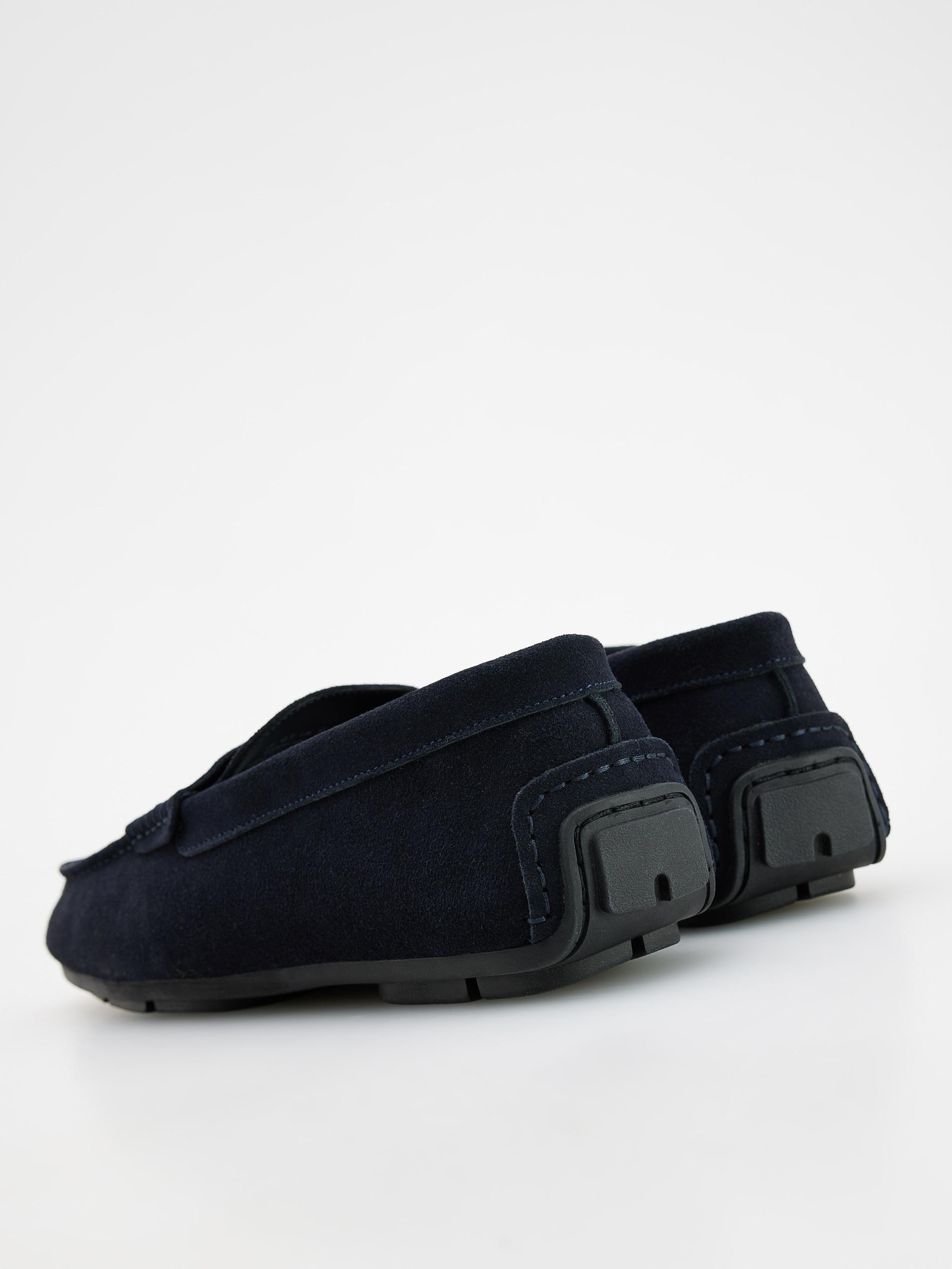 Navy Leather Loafers, , large image number 3