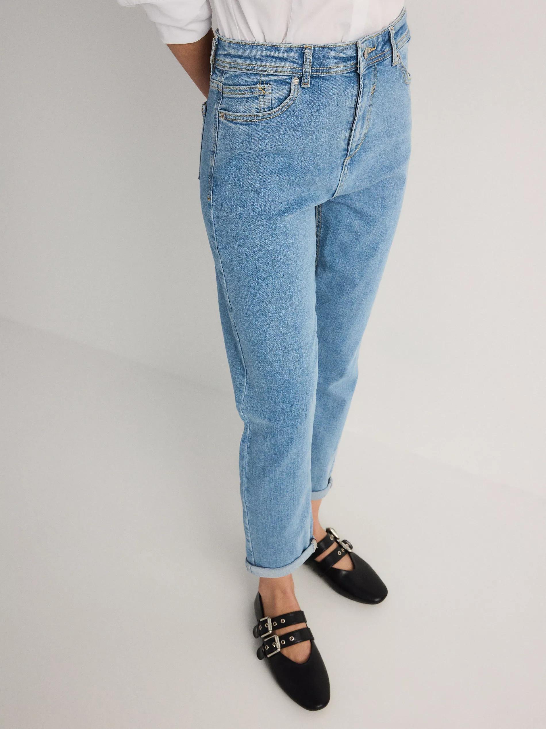 Blue Boyfriend Slim Jeans, Blue, large image number 1