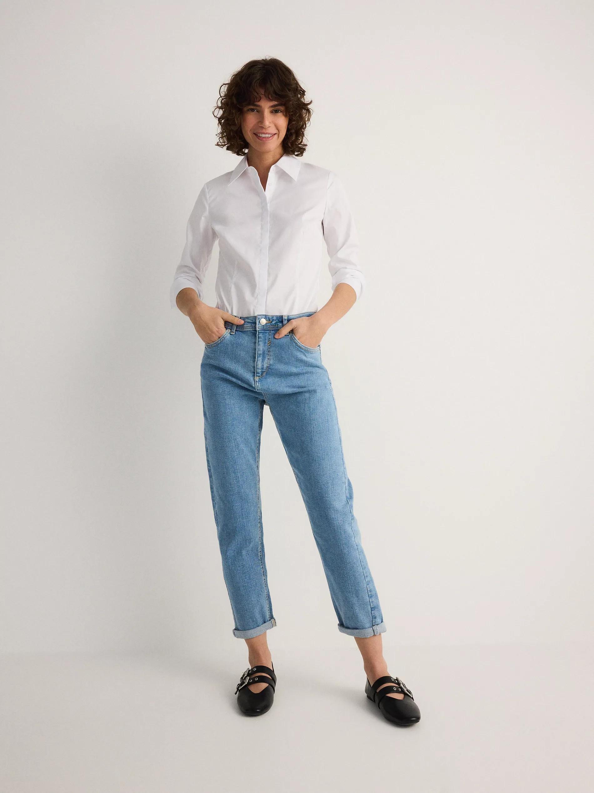 Blue Boyfriend Slim Jeans, Blue, large image number 5