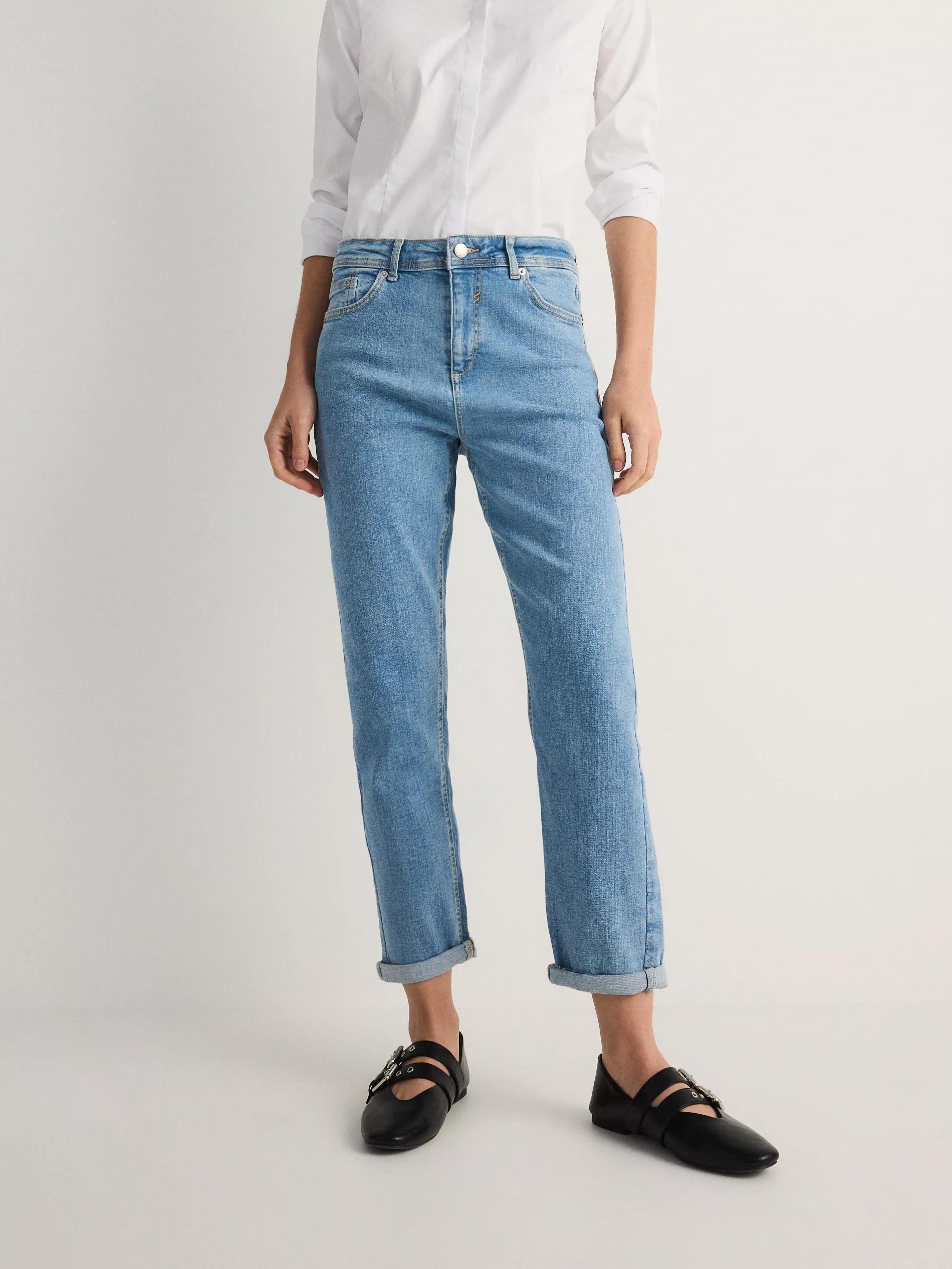 Blue Boyfriend Slim Jeans, Blue, large image number 7