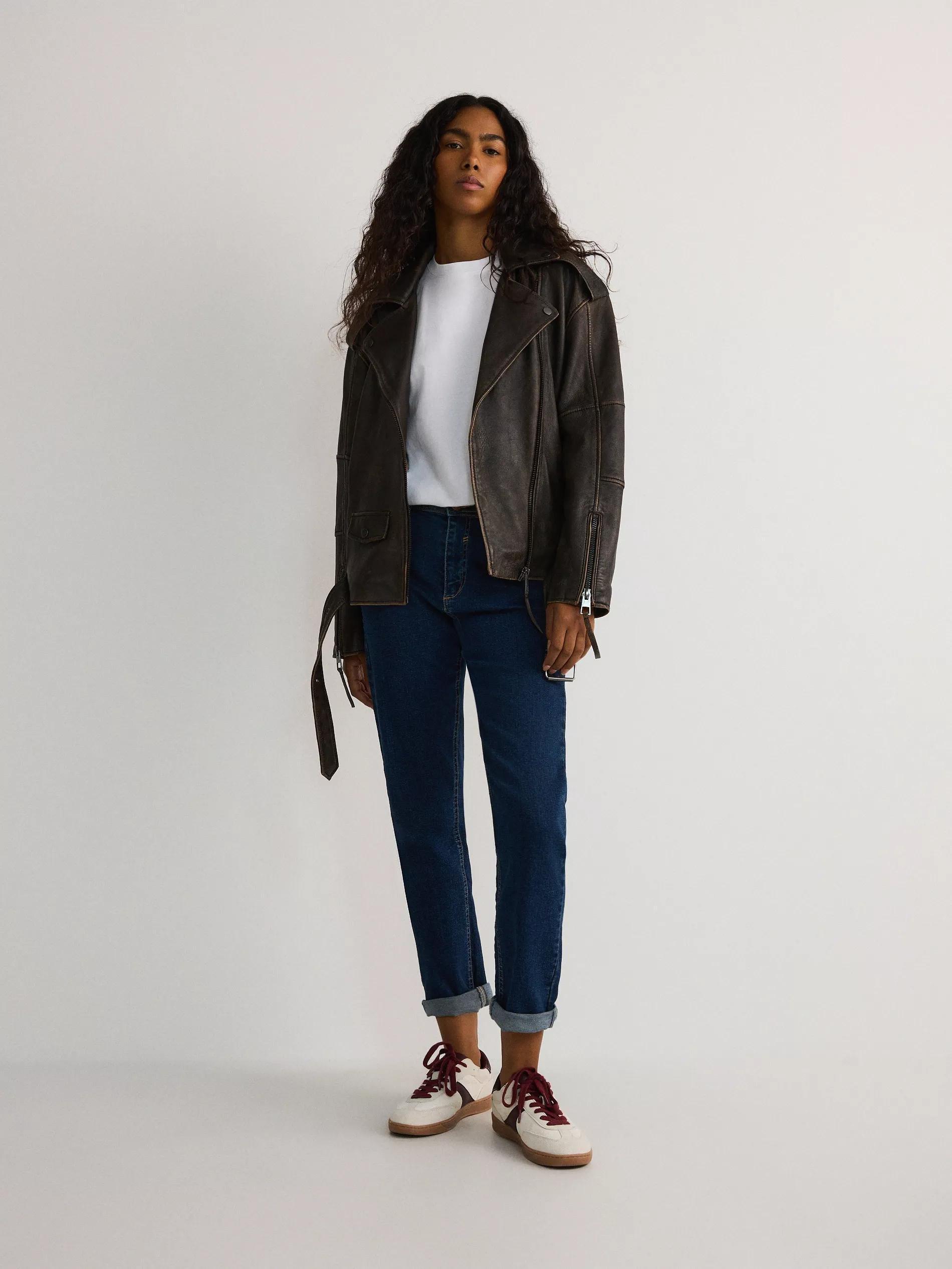 Navy Boyfriend Slim Jeans, Navy, large image number 1