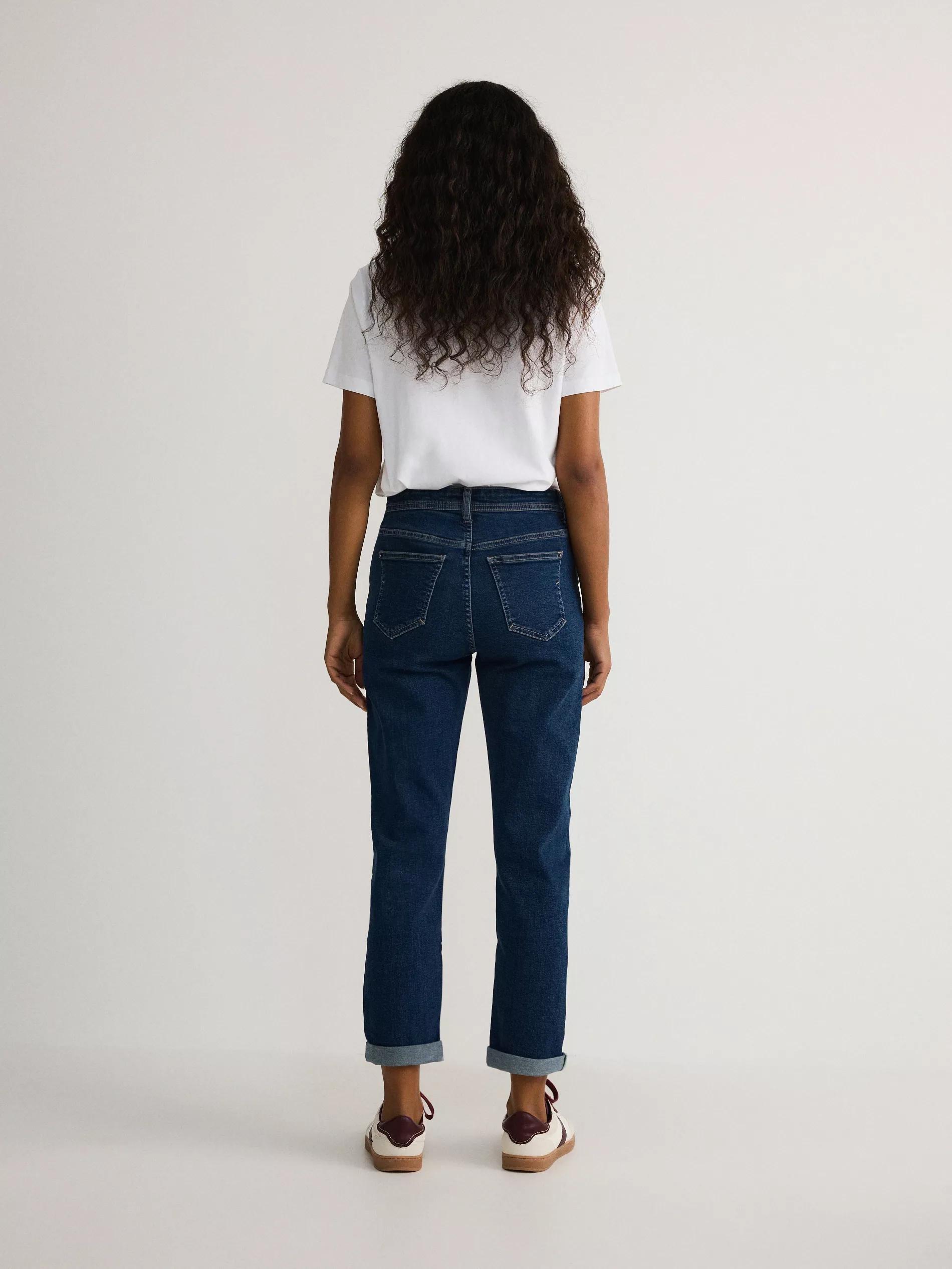 Navy Boyfriend Slim Jeans, Navy, large image number 10