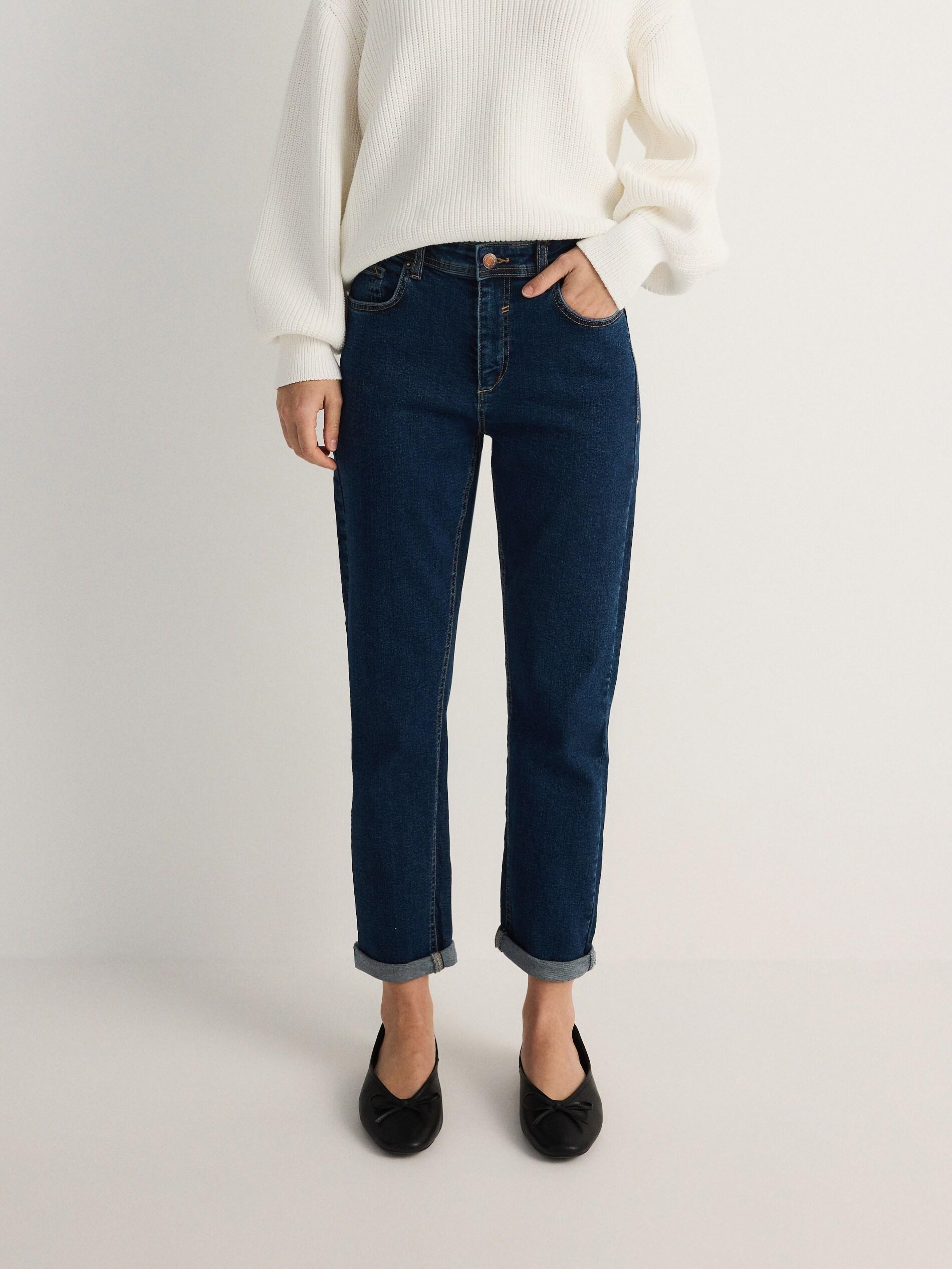 Navy Boyfriend Slim Jeans, Navy, large image number 11