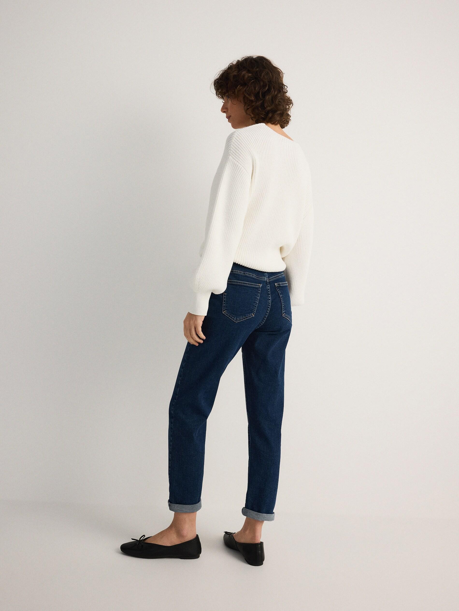 Navy Boyfriend Slim Jeans, Navy, large image number 14