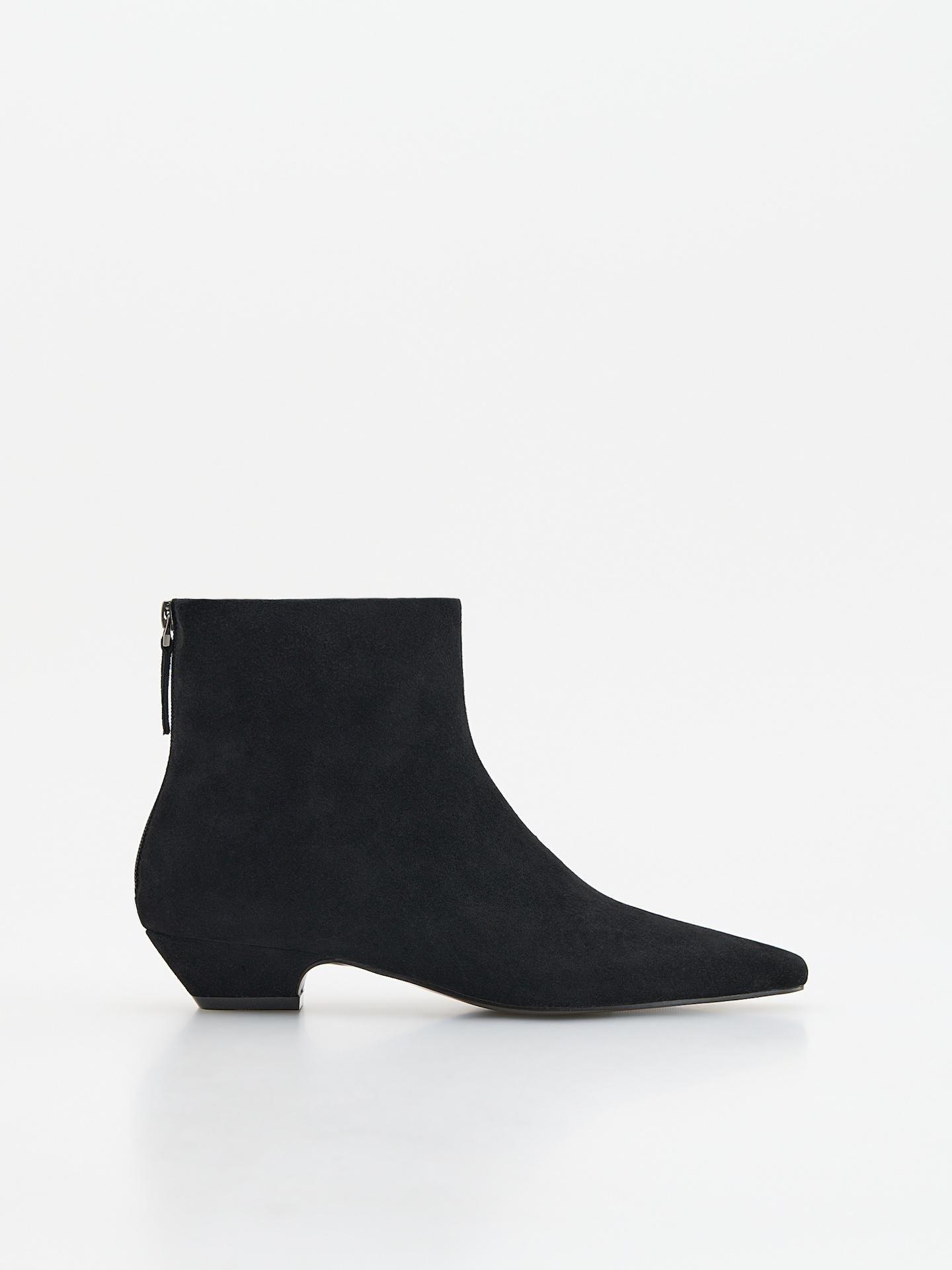 Black Sheep Skin Ankle Boots, Black, medium