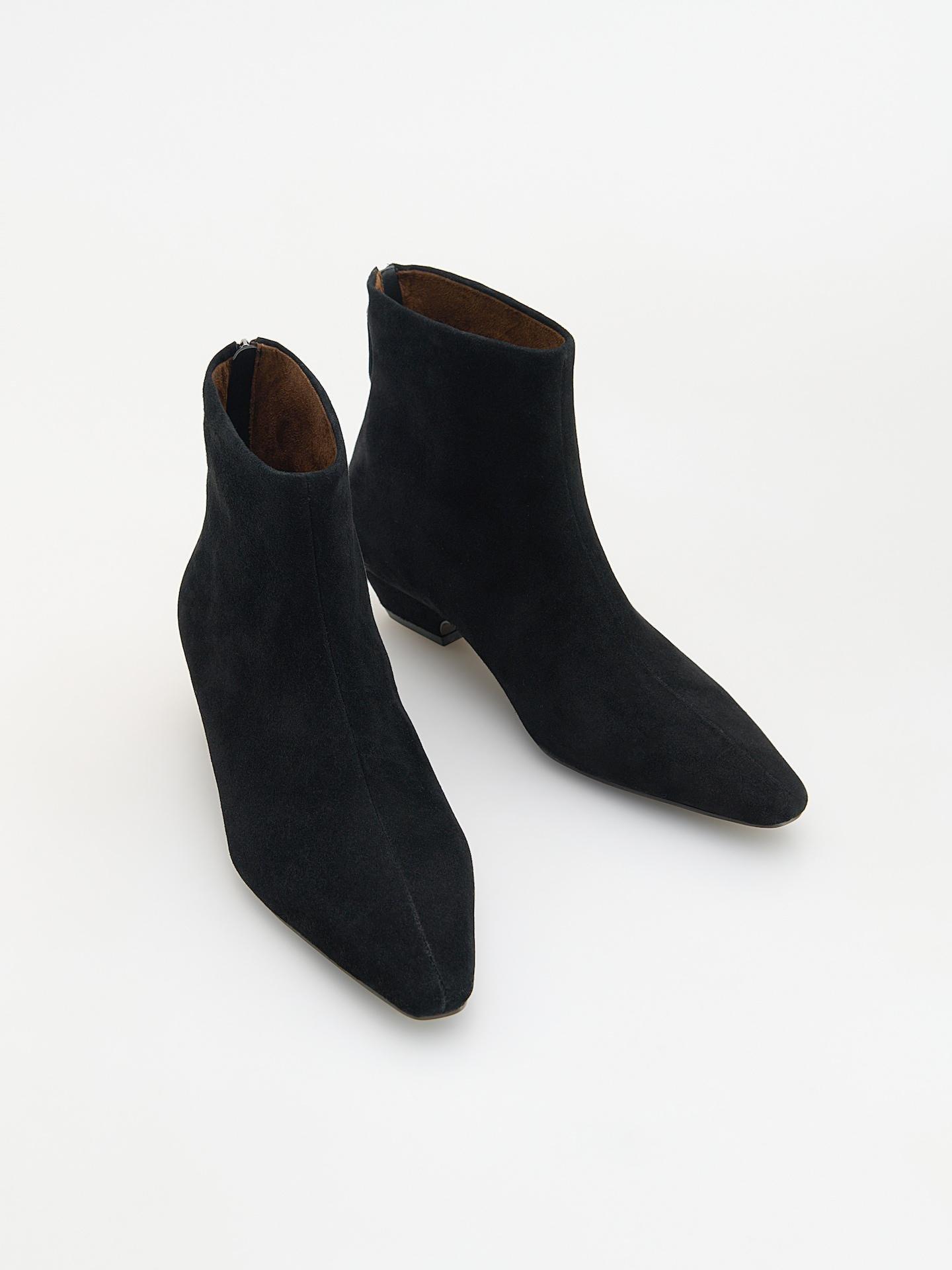 Black Sheep Skin Ankle Boots, Black, medium