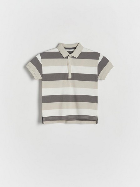 Reserved - white Stripe polo shirt