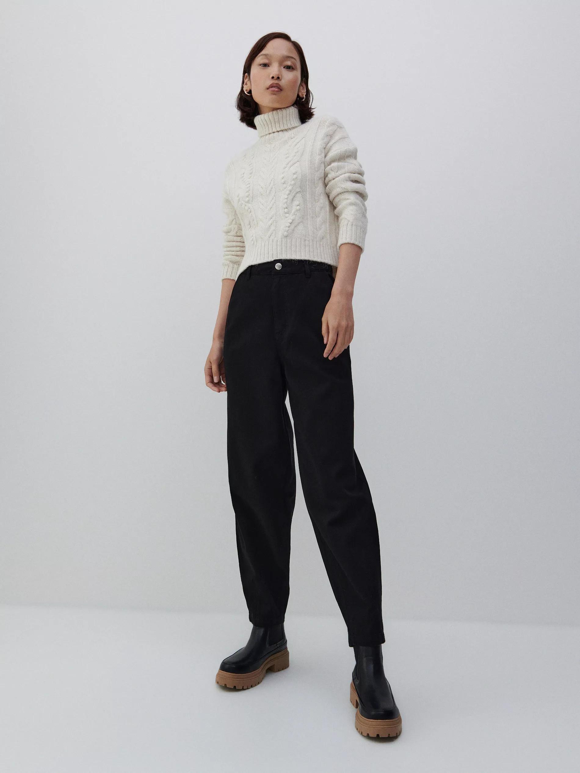 Black Slouchy Pants, Women, , large image number 0