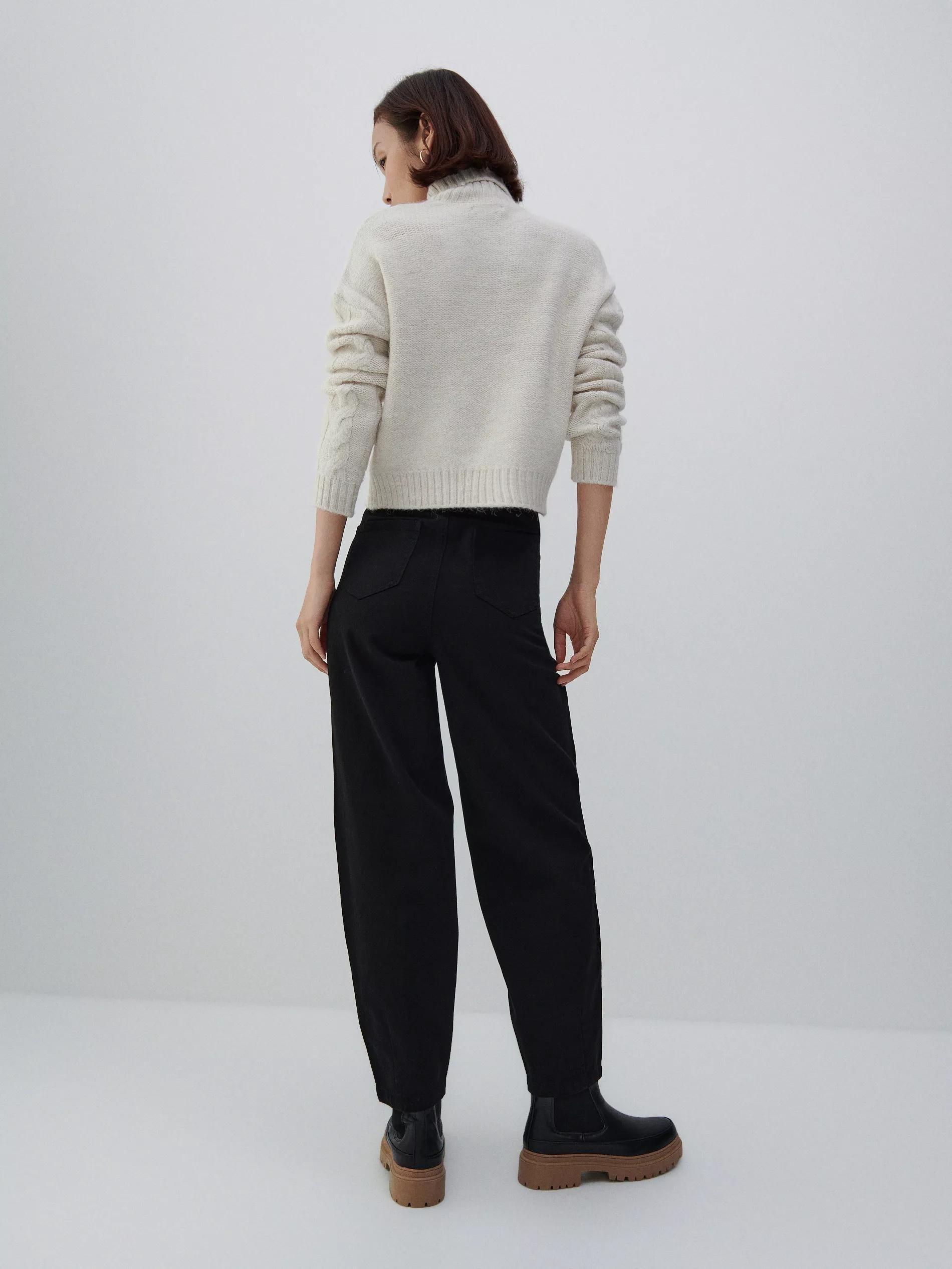Black Slouchy Pants, Women, , large image number 2