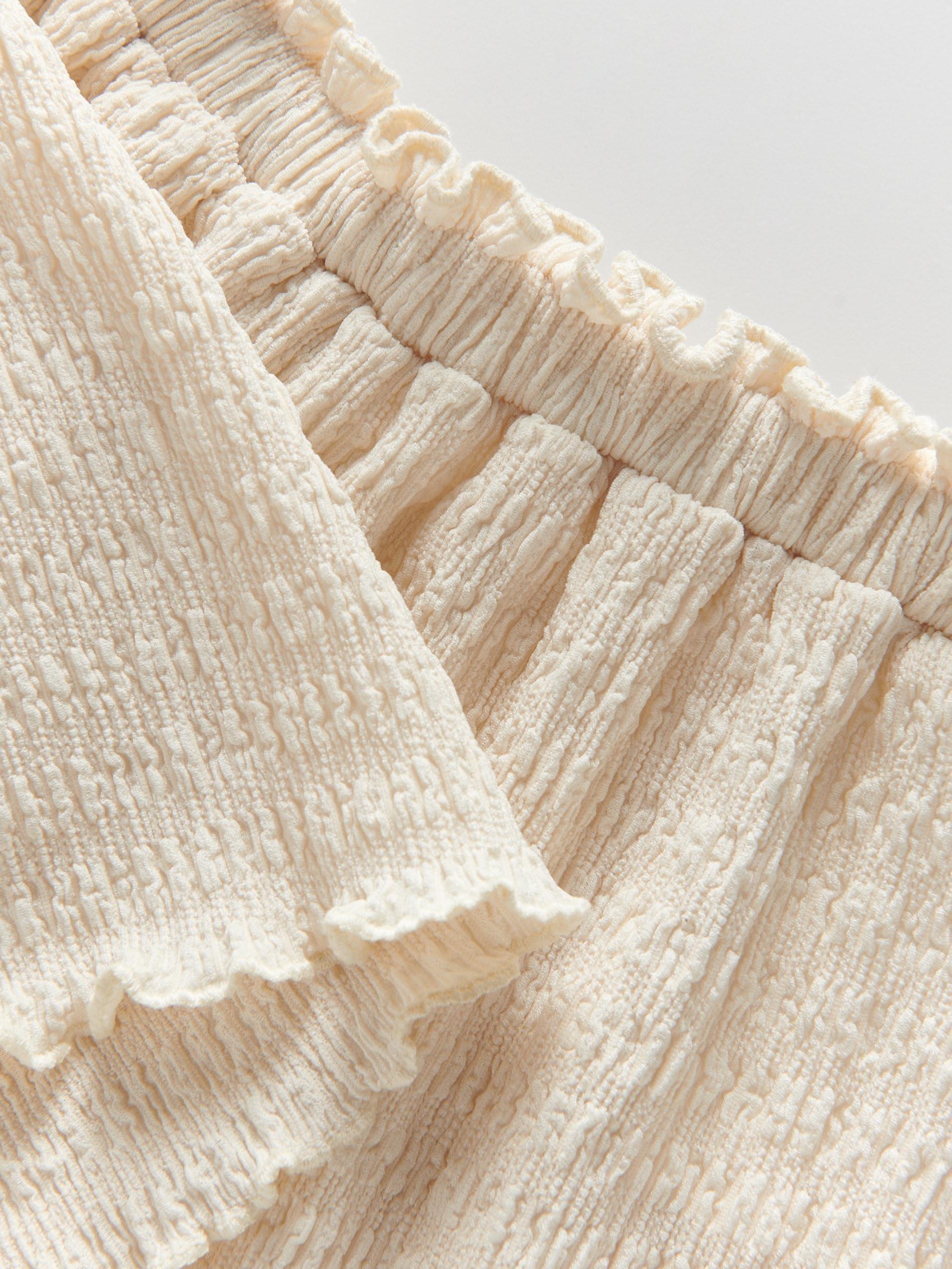 Cream Ruffle Shorts Kids Girls, , large image number 5
