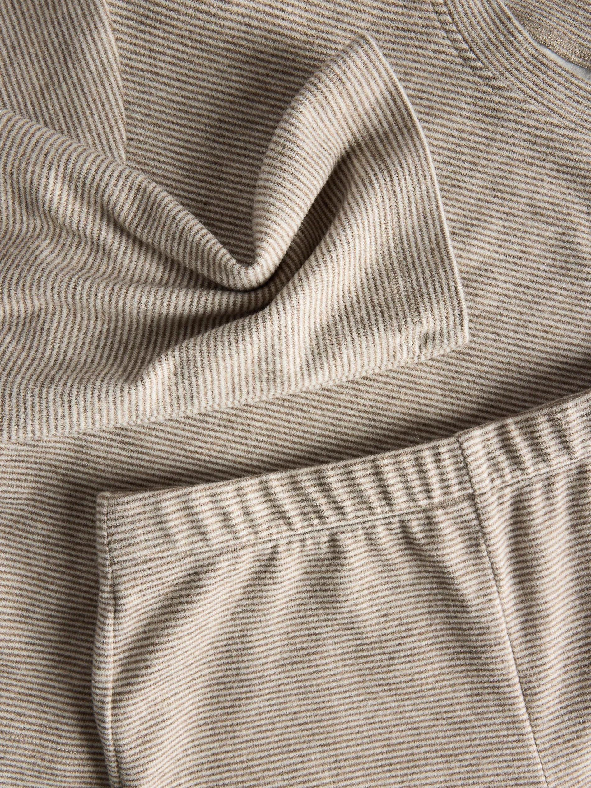 Beige Two-Piece Striped Pajamas, , large image number 5