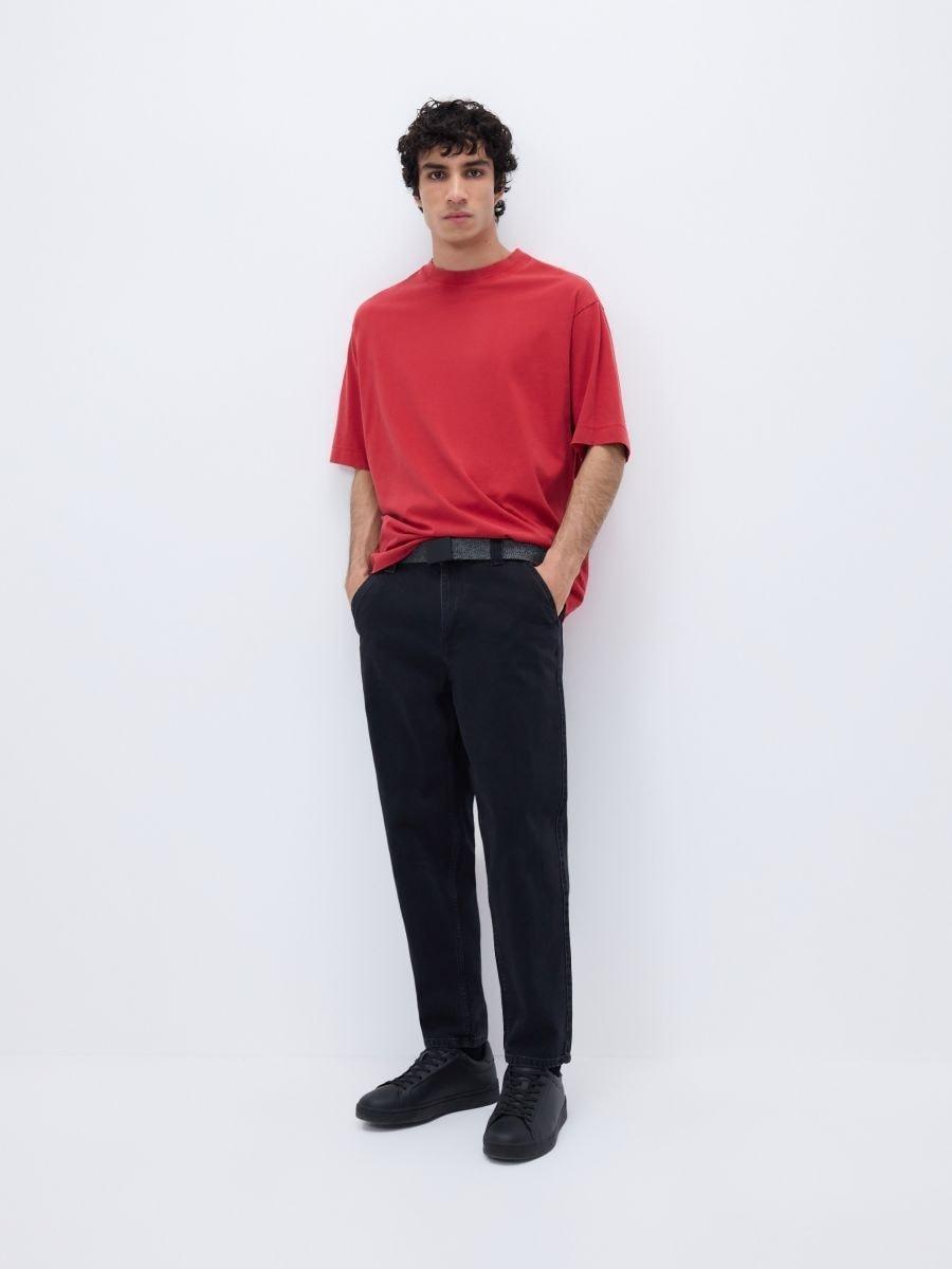 Black Carrot Fit Jeans, Black, medium