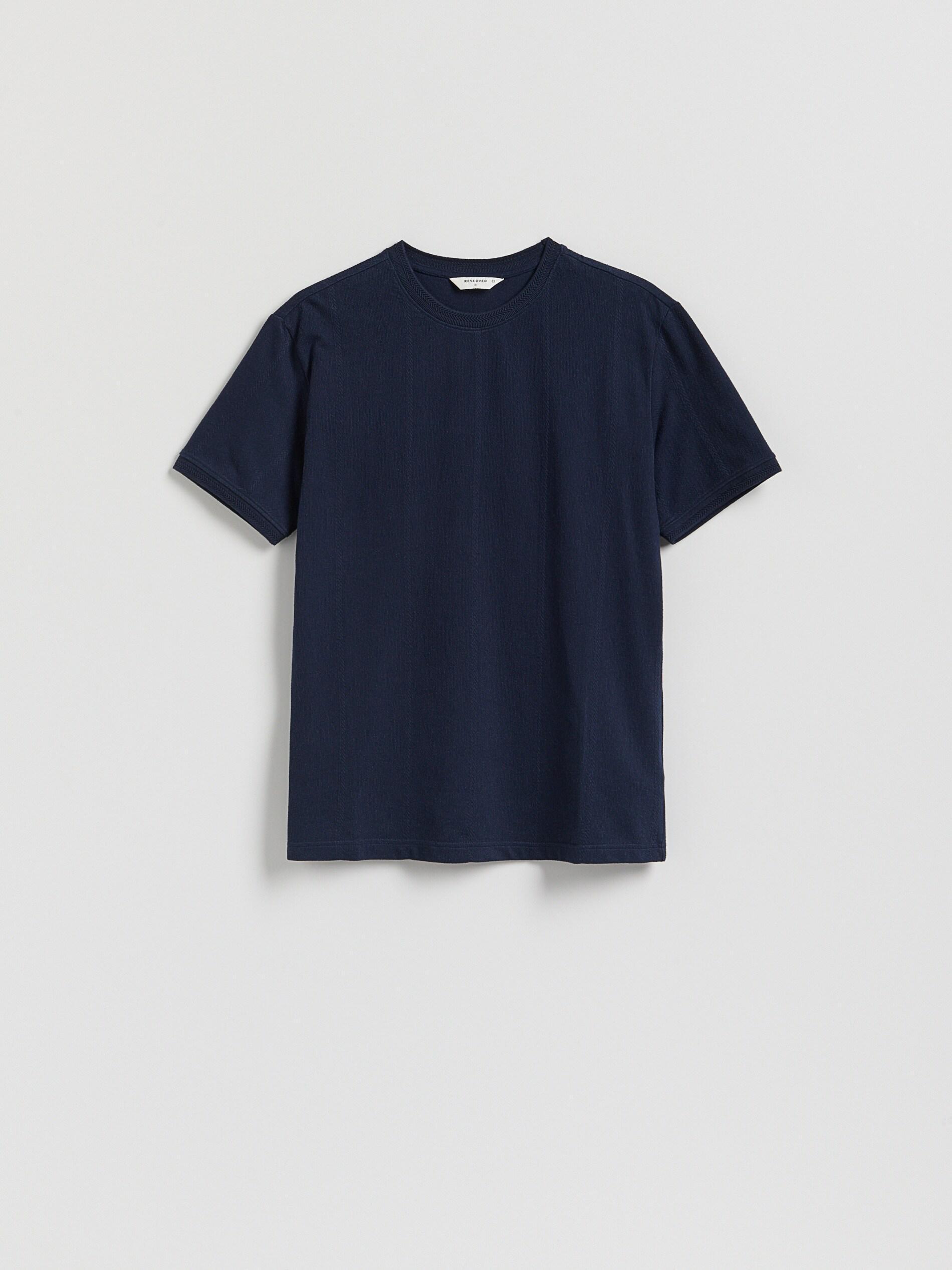 NAVY Comfort fit structural fabric T-shirt, Navy, medium