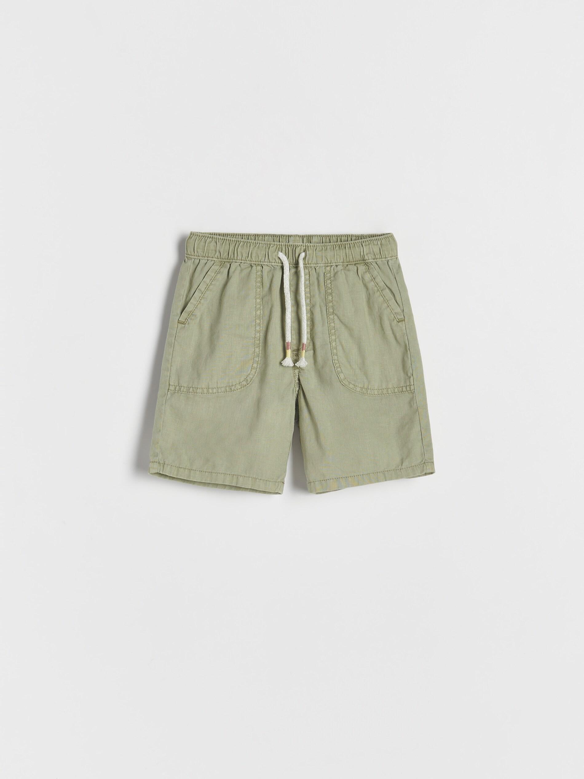 Green Linen Shorts, Kids Boys, , large image number 2