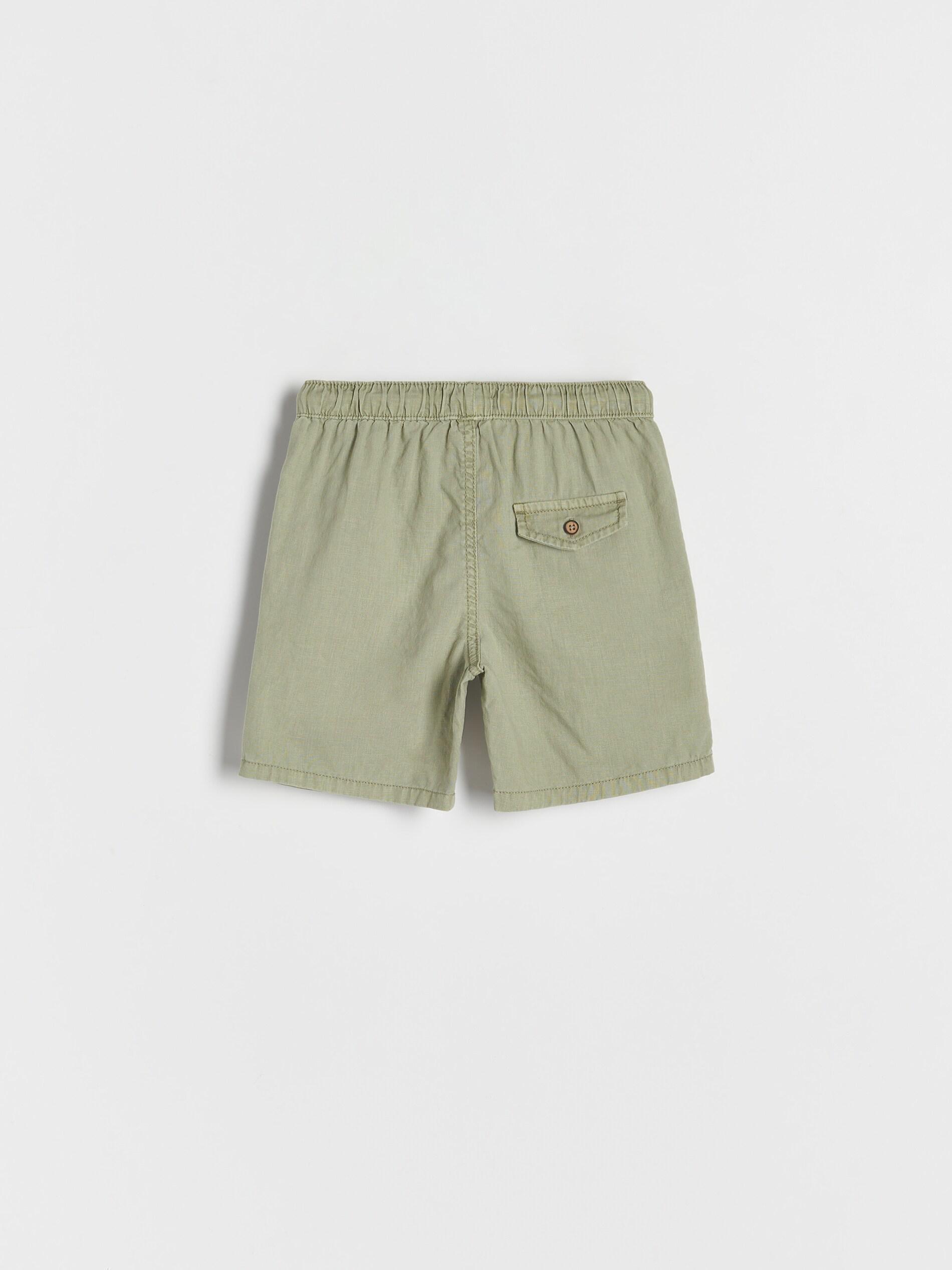 Green Linen Shorts, Kids Boys, , large image number 3