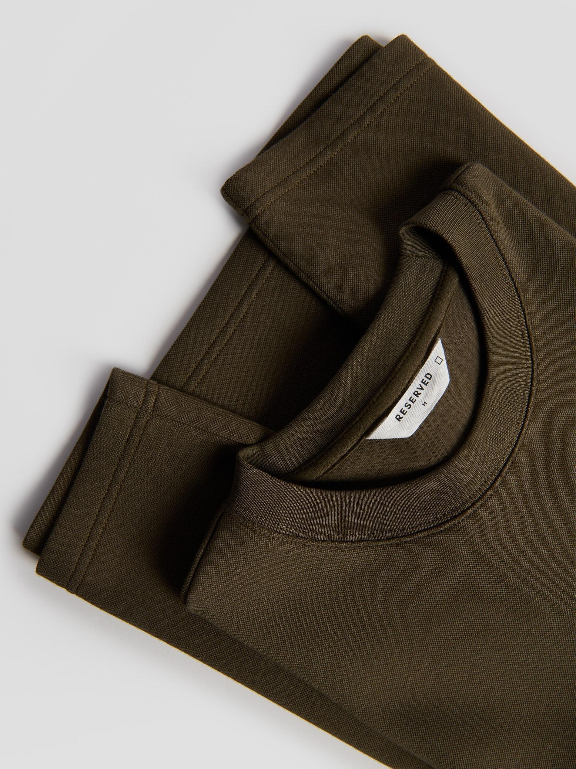 Green Boxy T-Shirt With Cotton Blend, Khaki, large image number 2