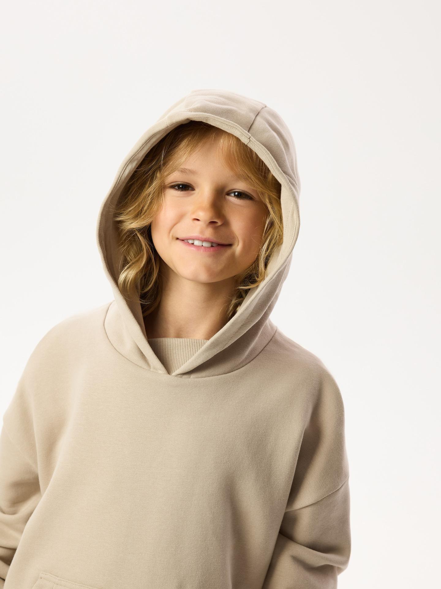 Beige Cotton Rich Sweatshirt With Print, Beige, medium