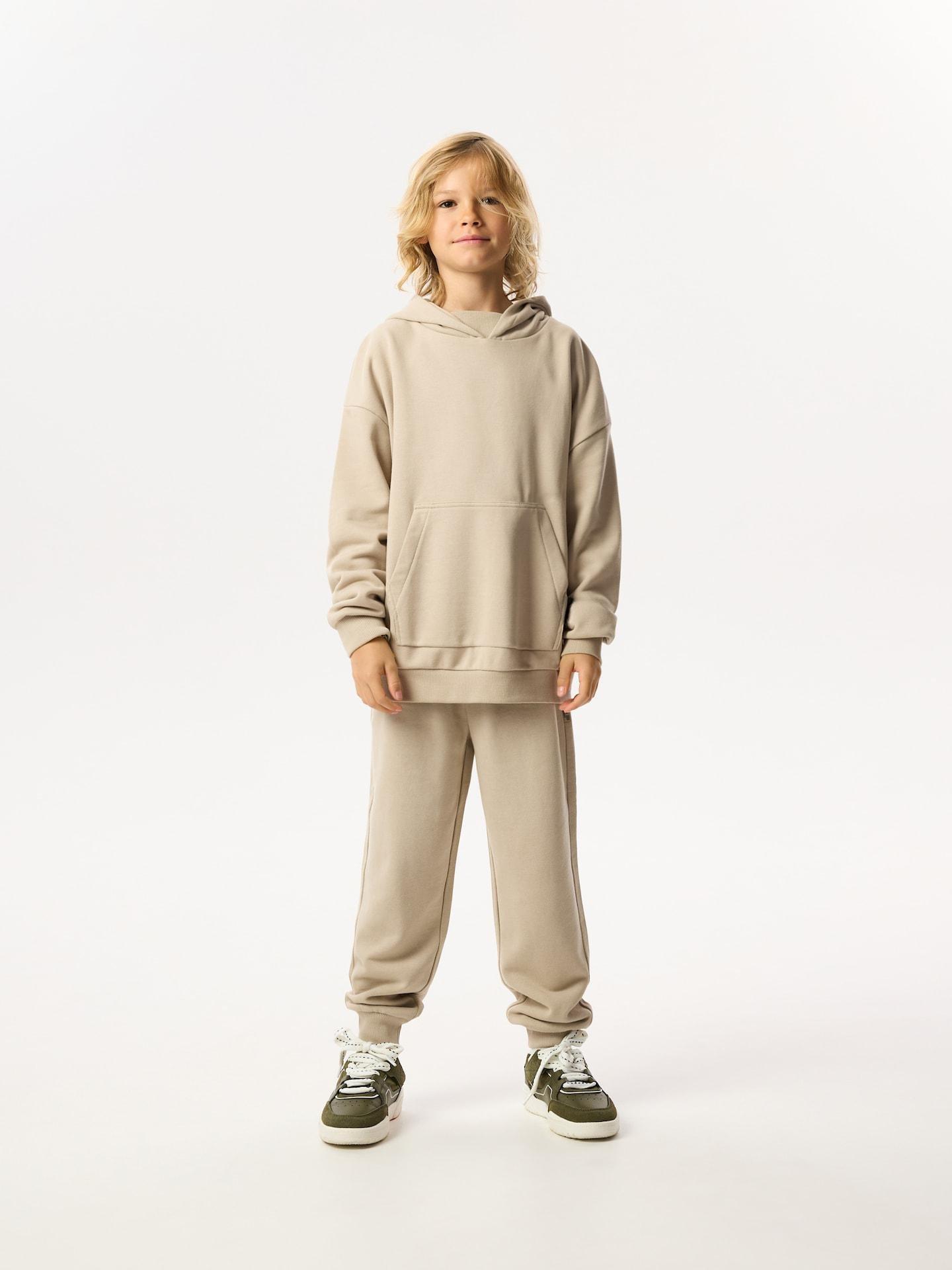 Beige Cotton Rich Sweatshirt With Print, Beige, large image number 4