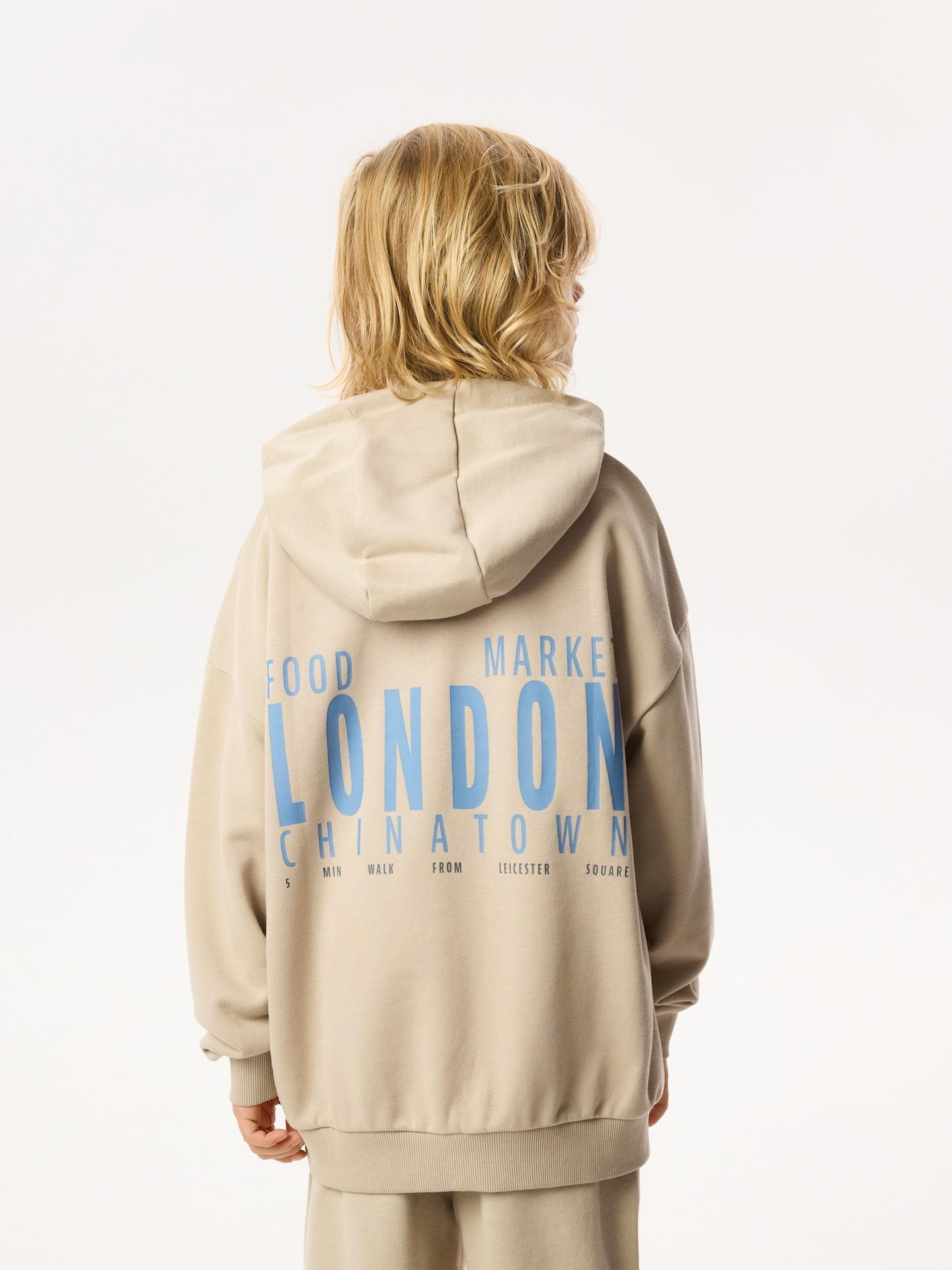 Beige Cotton Rich Sweatshirt With Print, Beige, large image number 6