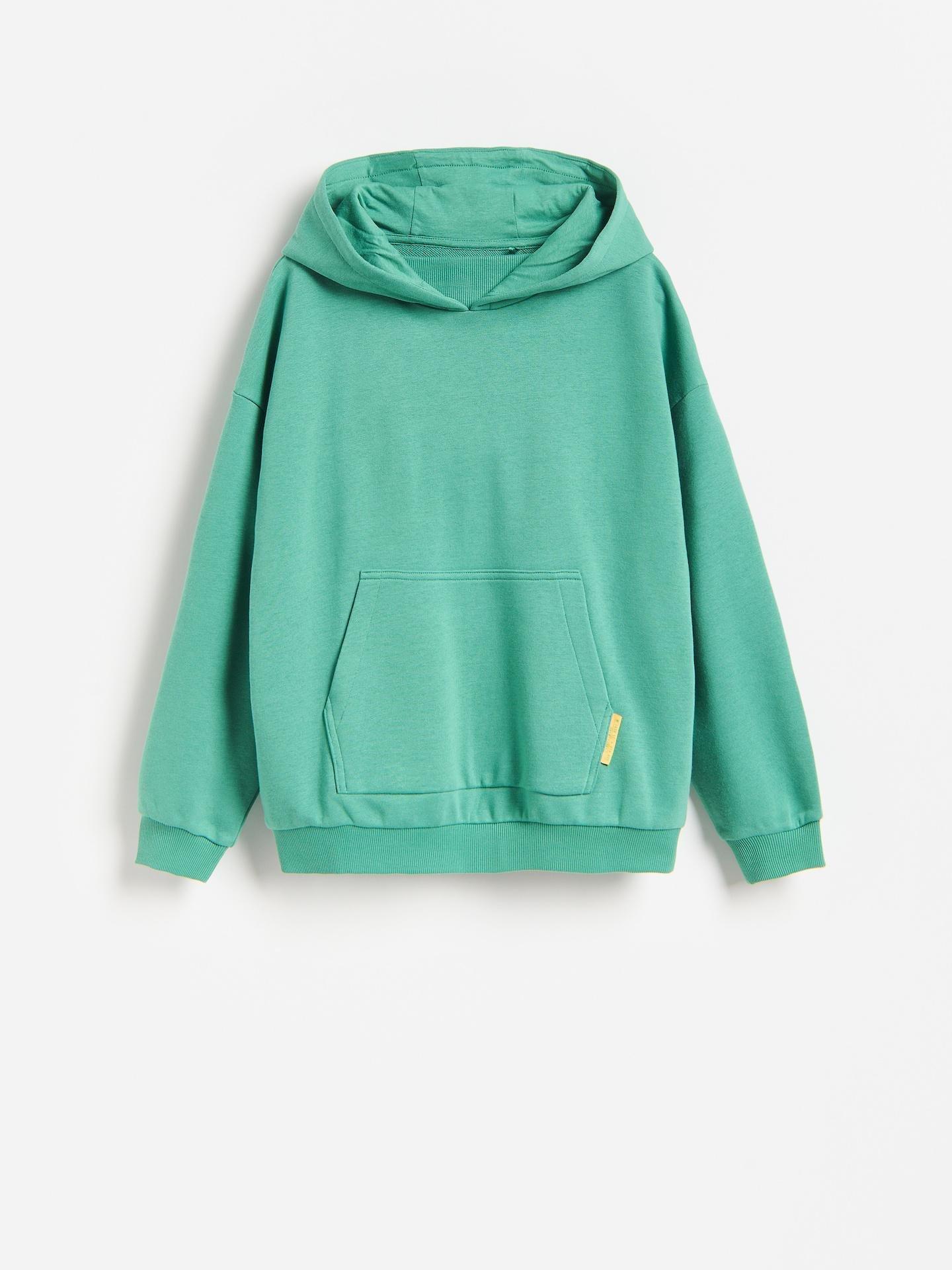 Green Cotton Rich Sweatshirt With Print, Green, large image number 0