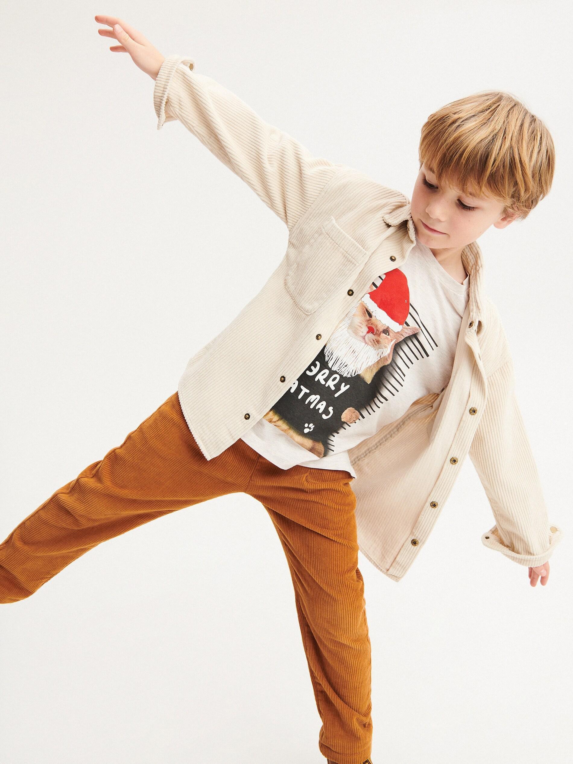 Cream Christmas Long Sleeve T-Shirt, , large image number 2