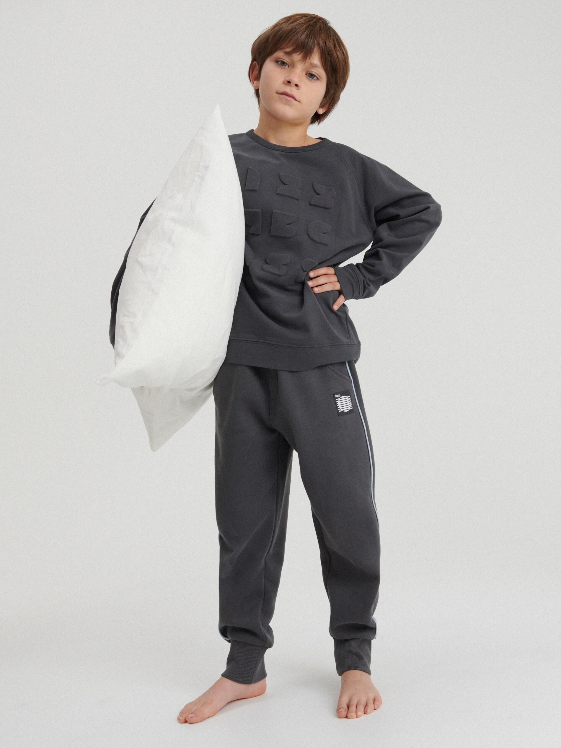 Dark Grey Sweatshirt Joggers With Pockets, Kids Boy, , large image number 5