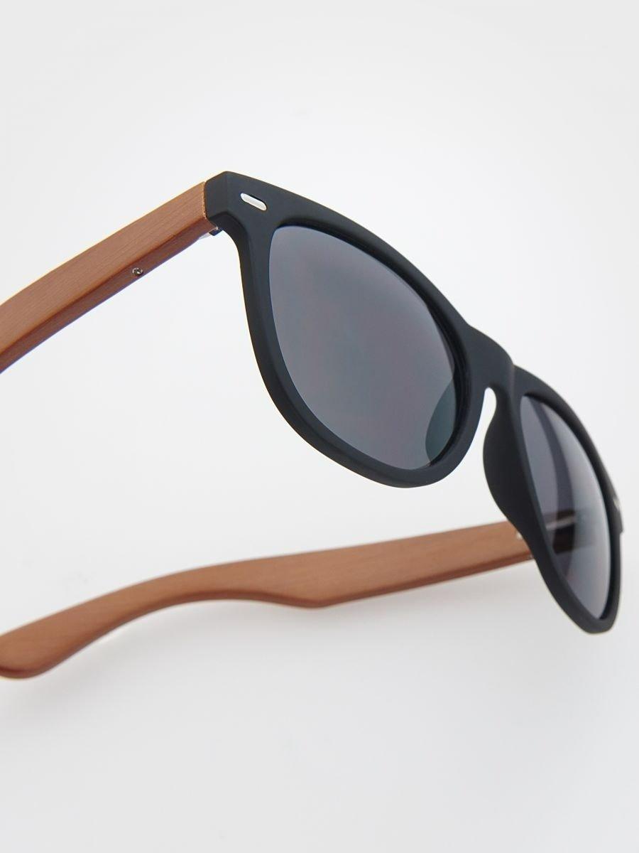 Black Wayfarer Sunglasses, Black, large image number 0