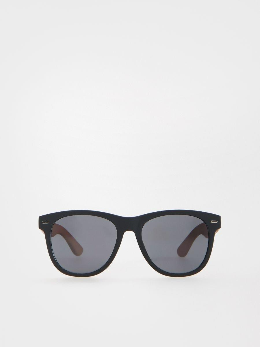 Black Wayfarer Sunglasses, Black, large image number 2