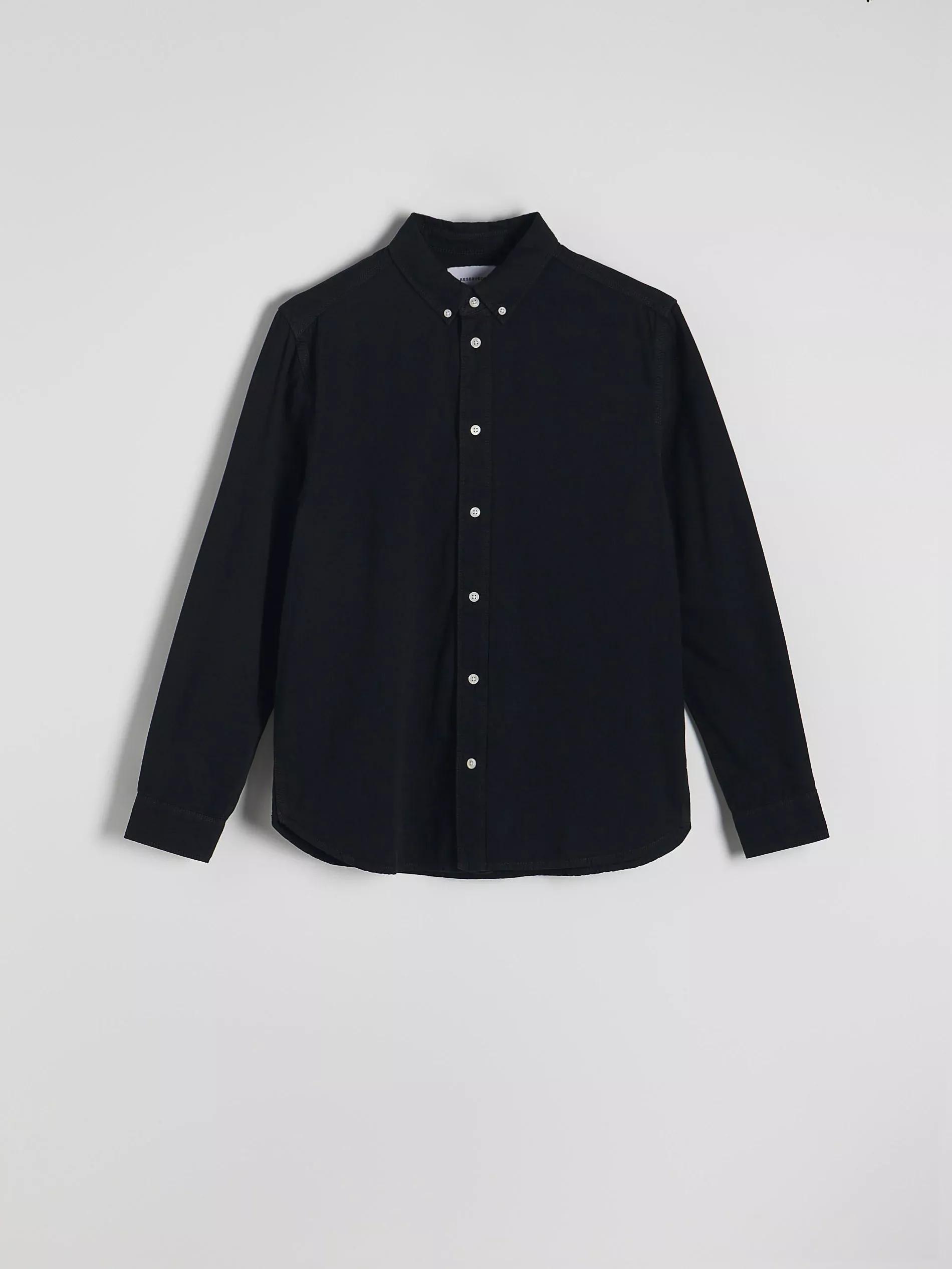Black Classic Denim Shirt, , large image number 2