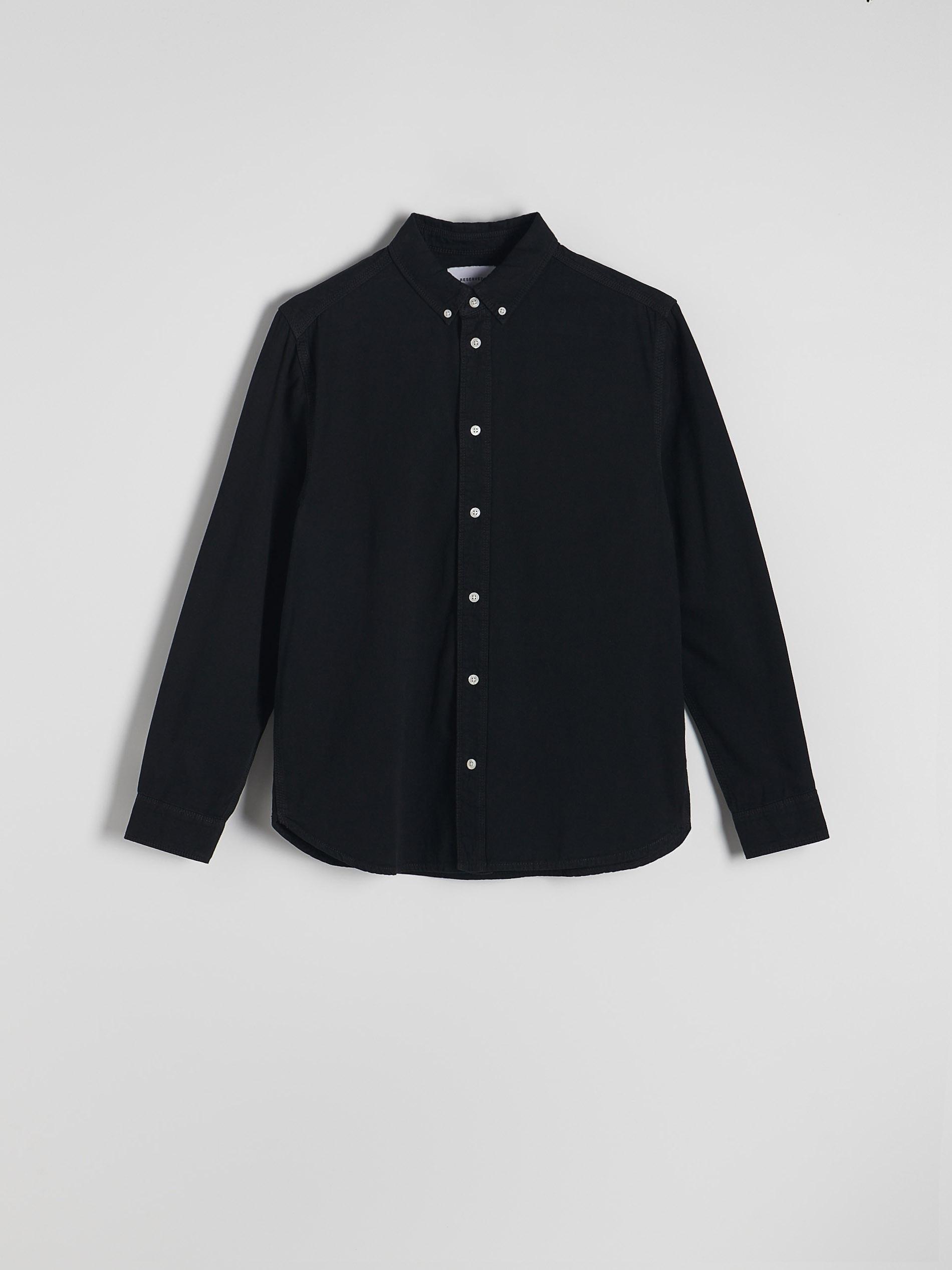 Black Classic Denim Shirt, , large image number 7