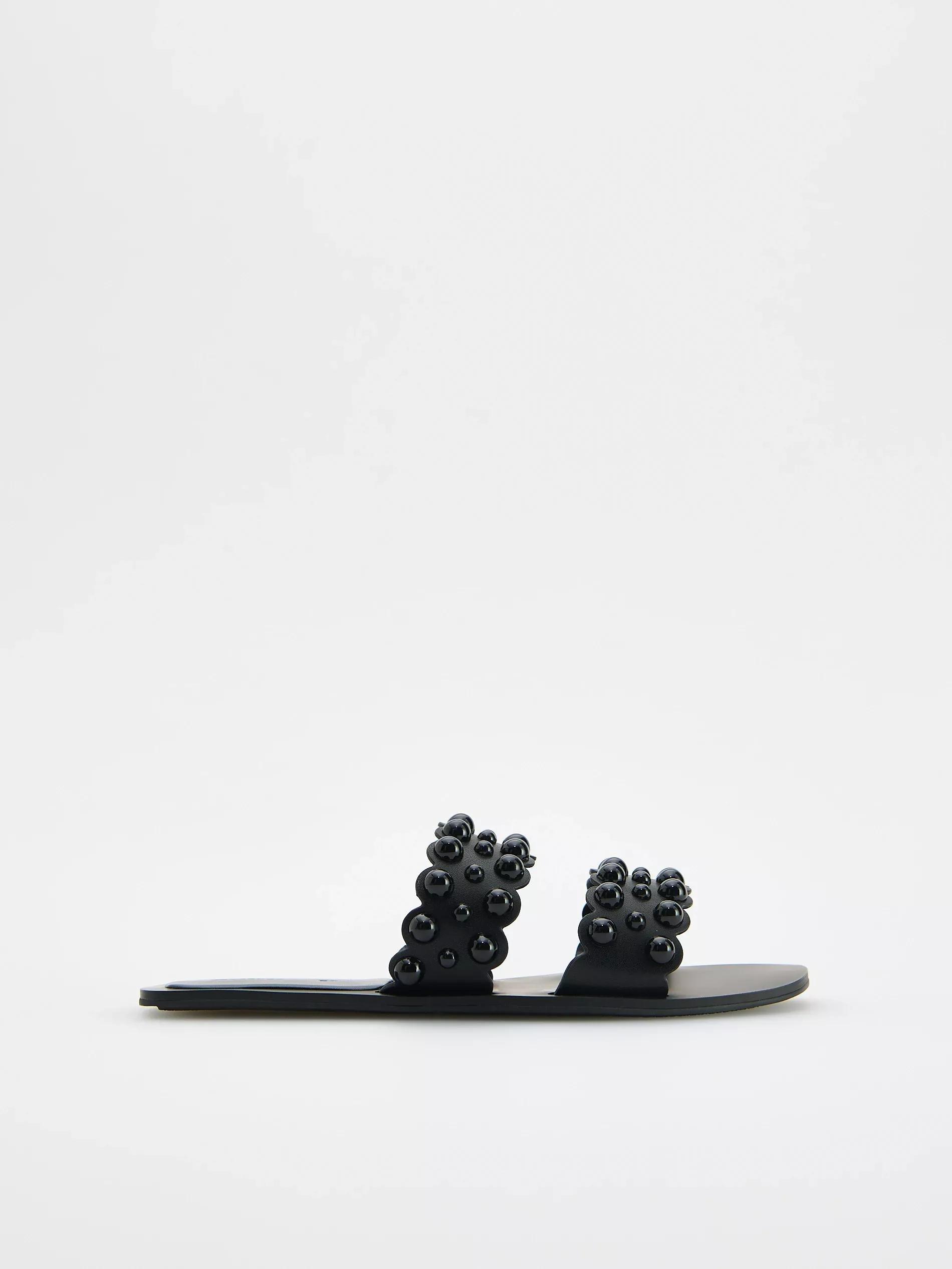 Black Slides With Metal Details, , large image number 1