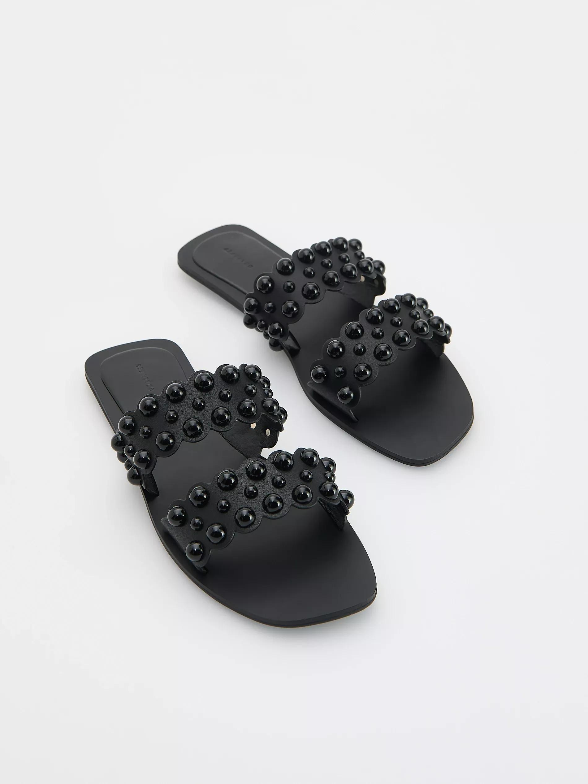 Black Slides With Metal Details, , large image number 3