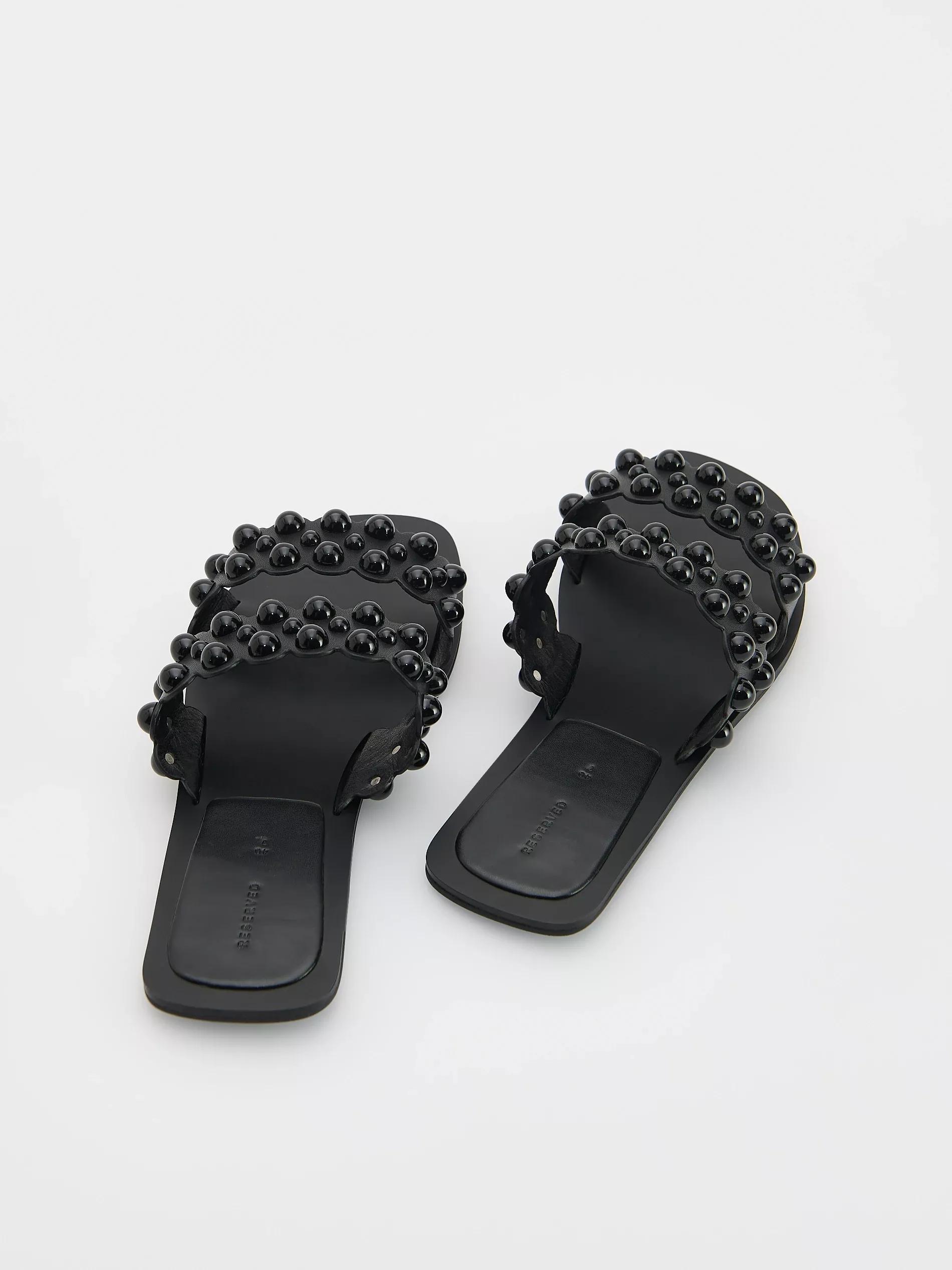 Black Slides With Metal Details, , large image number 4