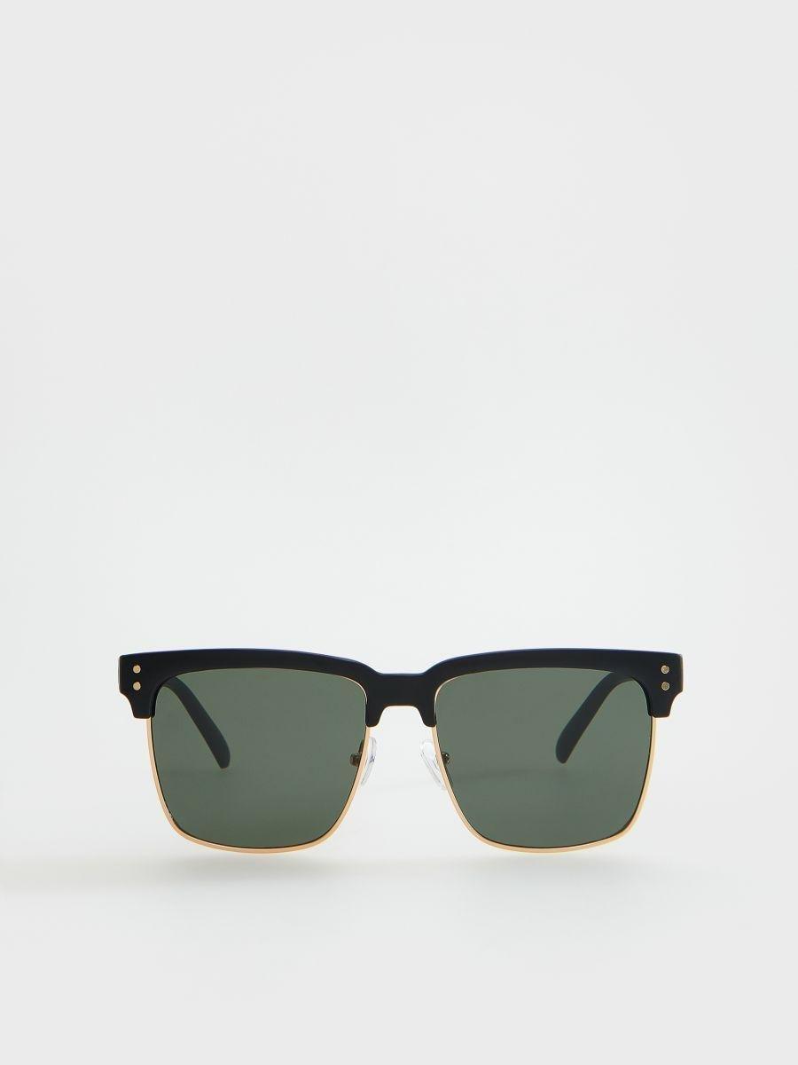 Black Retro Sunglasses, Black, large image number 0