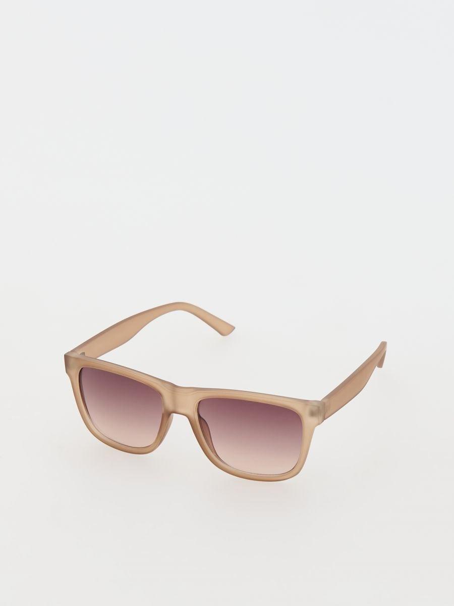 Beige Wayfarer Sunglasses, Beige, large image number 1