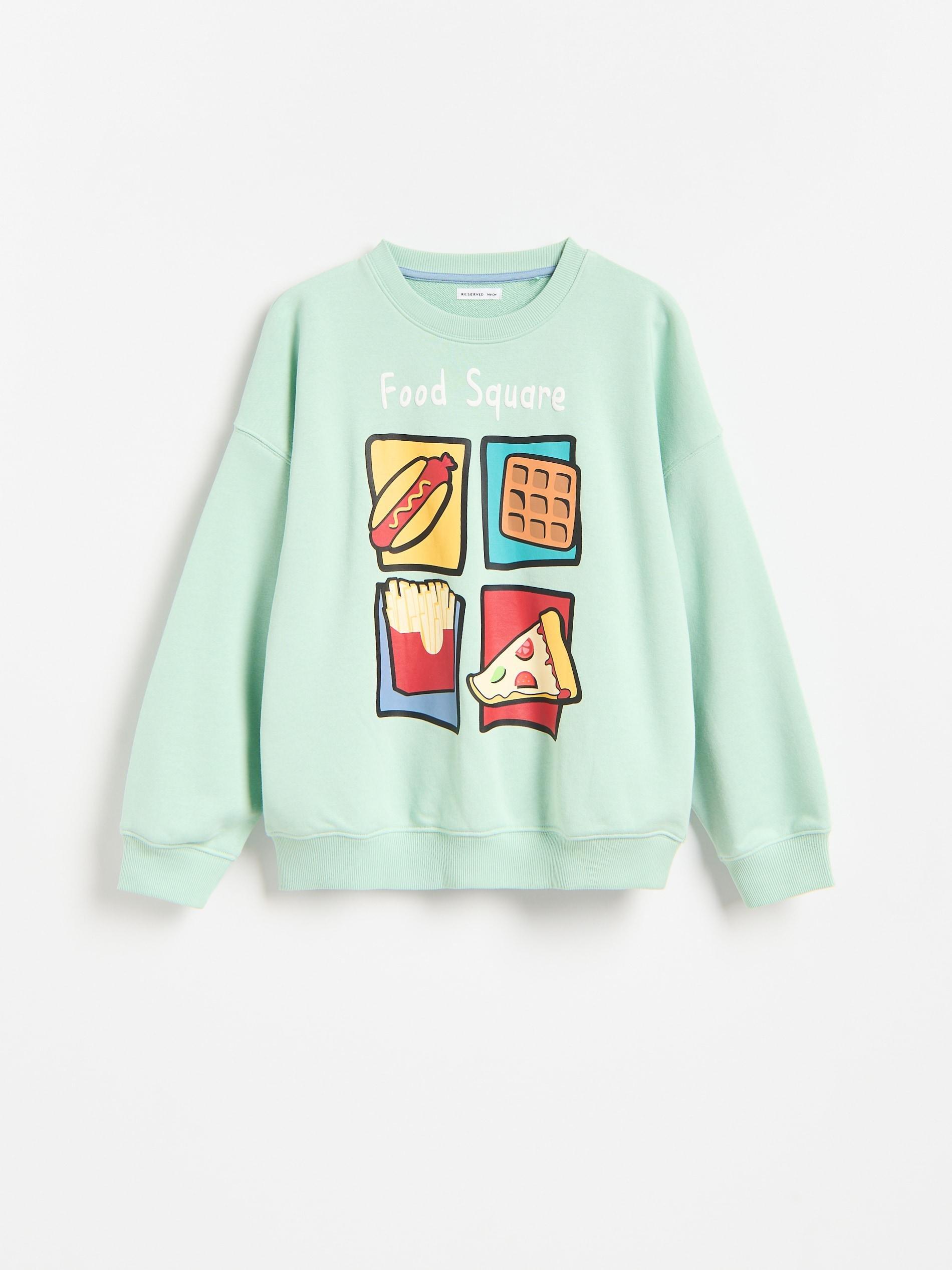 Green Printed Sweatshirt, Green, large image number 0